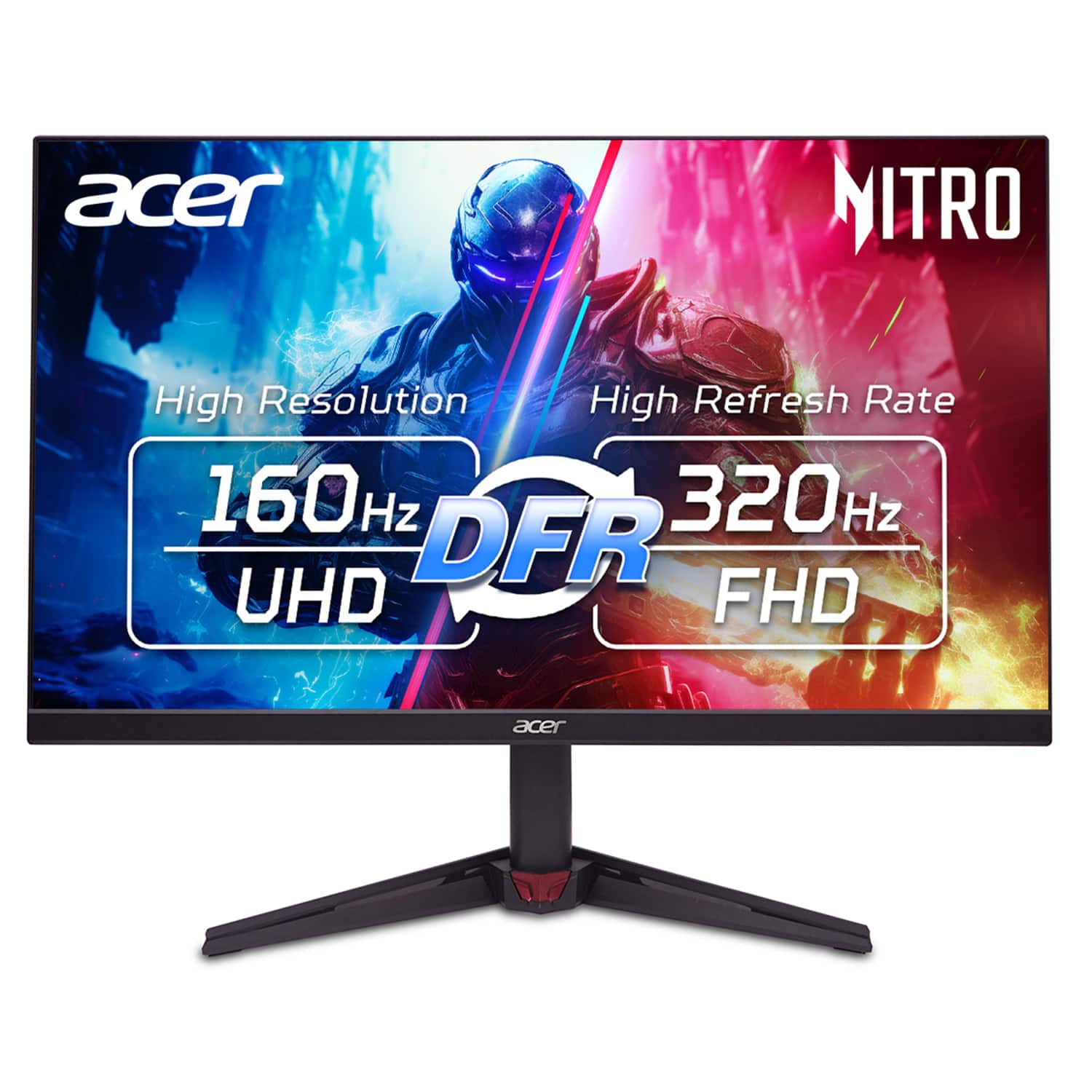 Acer - Nitro 27” LCD 4K UHD 320Hz 0.5ms FreeSync Premium Gaming Monitor with HDR (Display Port, HDMI) - Black product image