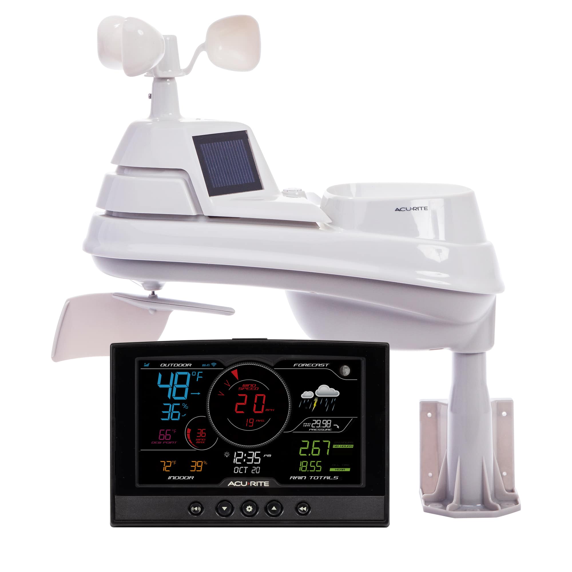 AcuRite - Iris (5-in-1) Weather Station with Direct-to-Wi-Fi Display for Remote Monitoring - White/Black product image