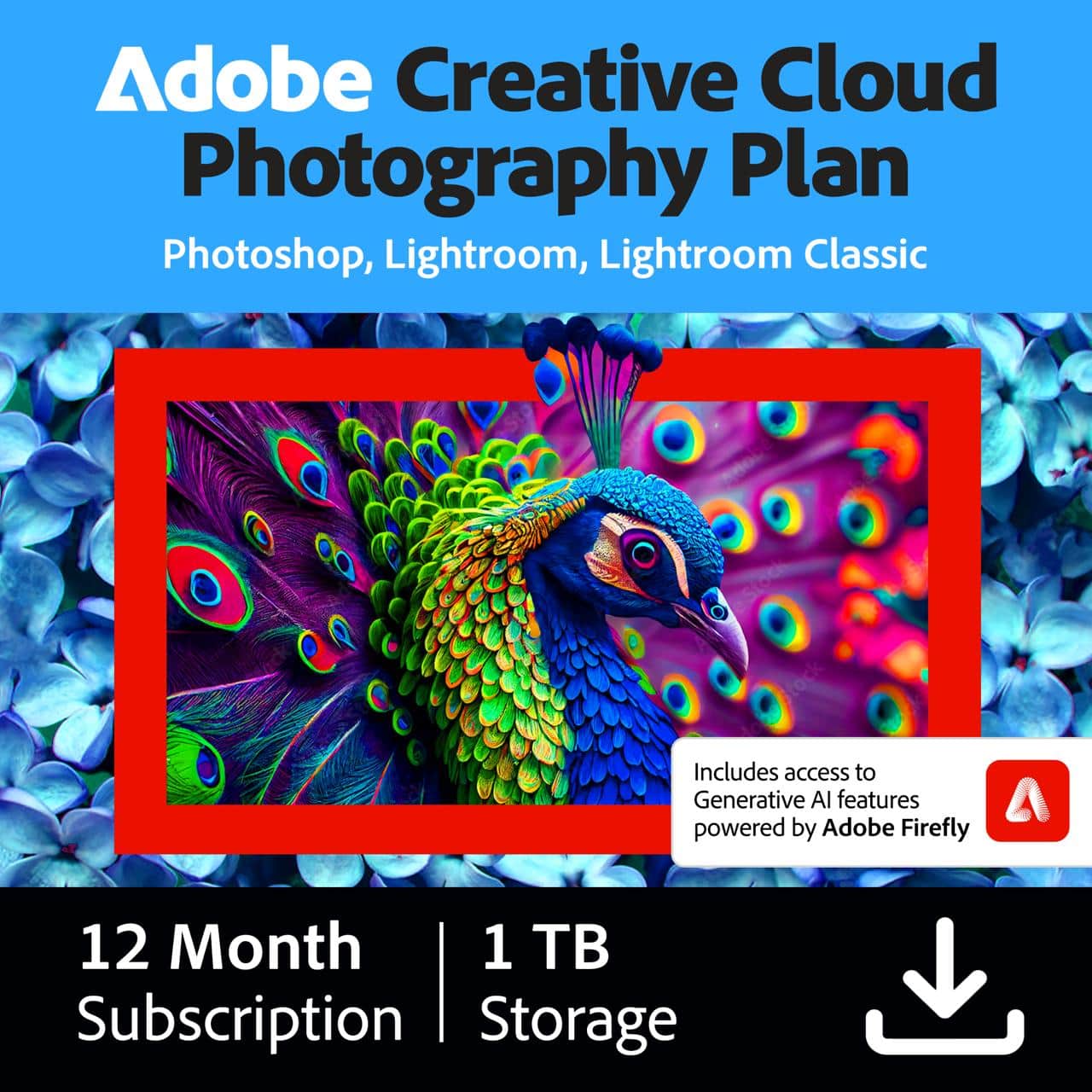 Adobe - Creative Cloud Photography Plan 1TB (1-Year Subscription) - Apple iOS, Mac OS, Windows [Digital] product image