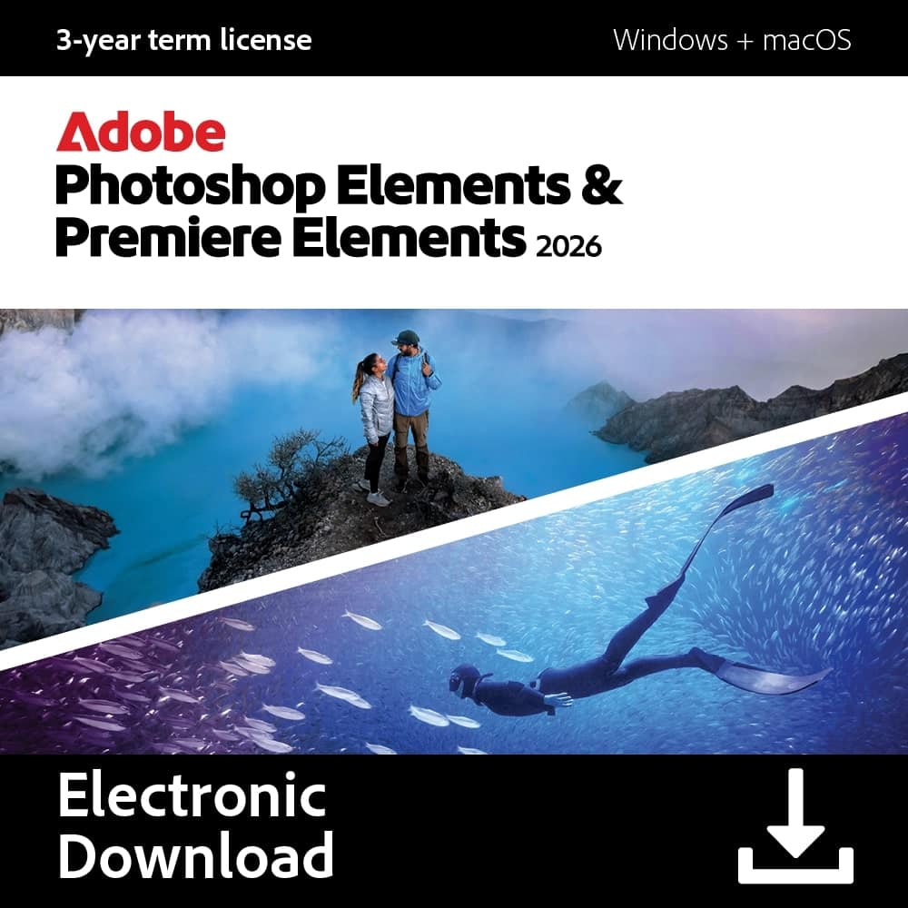 Adobe - Photoshop Elements & Premiere Elements 2026 (1-User) (3-Year License) - Windows, Mac OS [Digital] product image