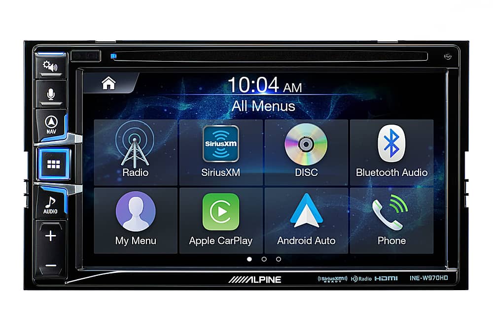 Alpine - 6.5" - Android Auto/Apple CarPlay - Built-in Navigation - Bluetooth - In-Dash CD/DVD/DM Receiver - Black product im…