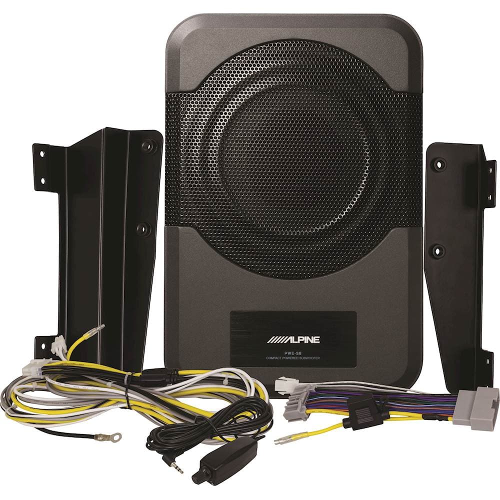 Alpine - 8" Single-Voice-Coil 4-Ohm Loaded Subwoofer Enclosure with Integrated 120W Amp - Black product image
