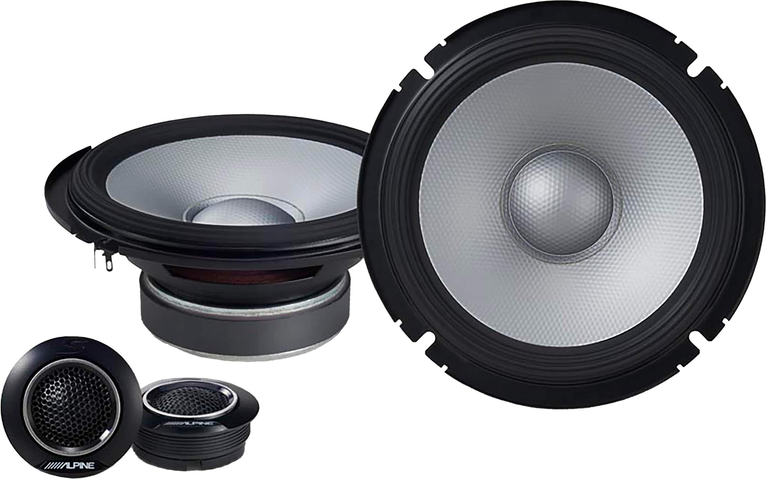 Alpine - S-Series 6.5" Hi-Resolution Component Car Speakers with Glass Fiber Reinforced Cone (Pair) - Black product image