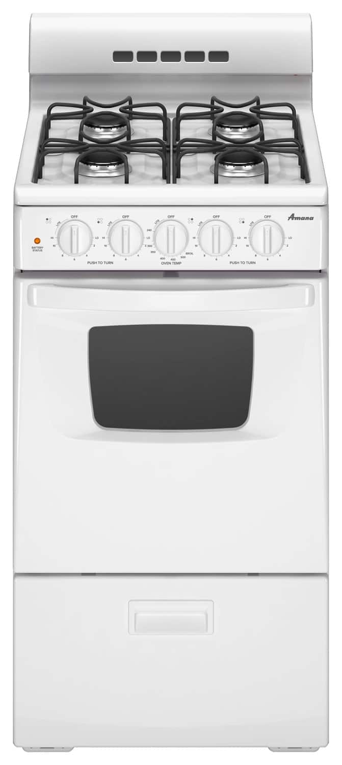 Amana - 20" 2.6 Cu. Ft. Freestanding Gas Range - White product image