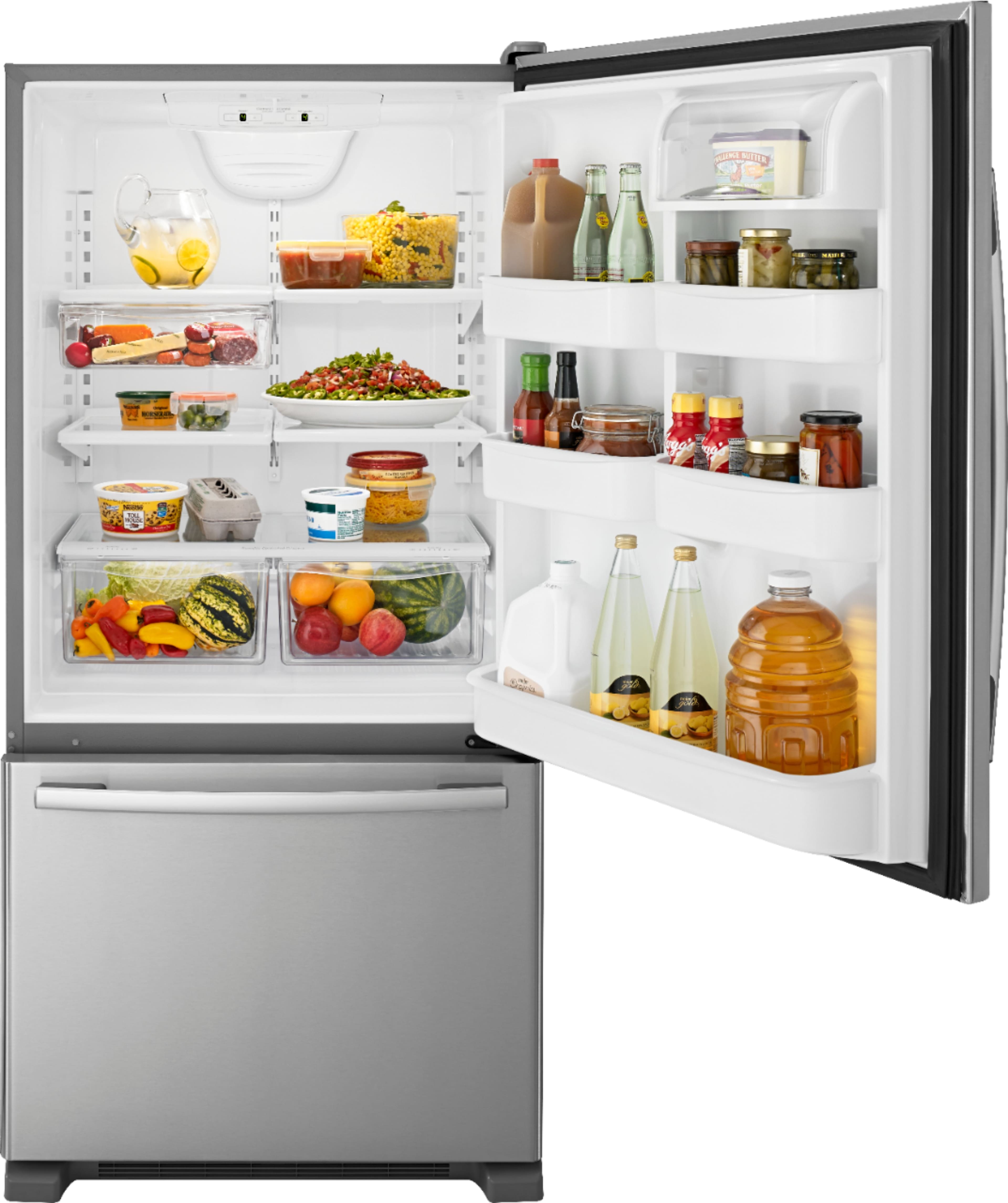 Amana - 22.1 Cu. Ft. Bottom-Freezer Refrigerator - Stainless Steel product image