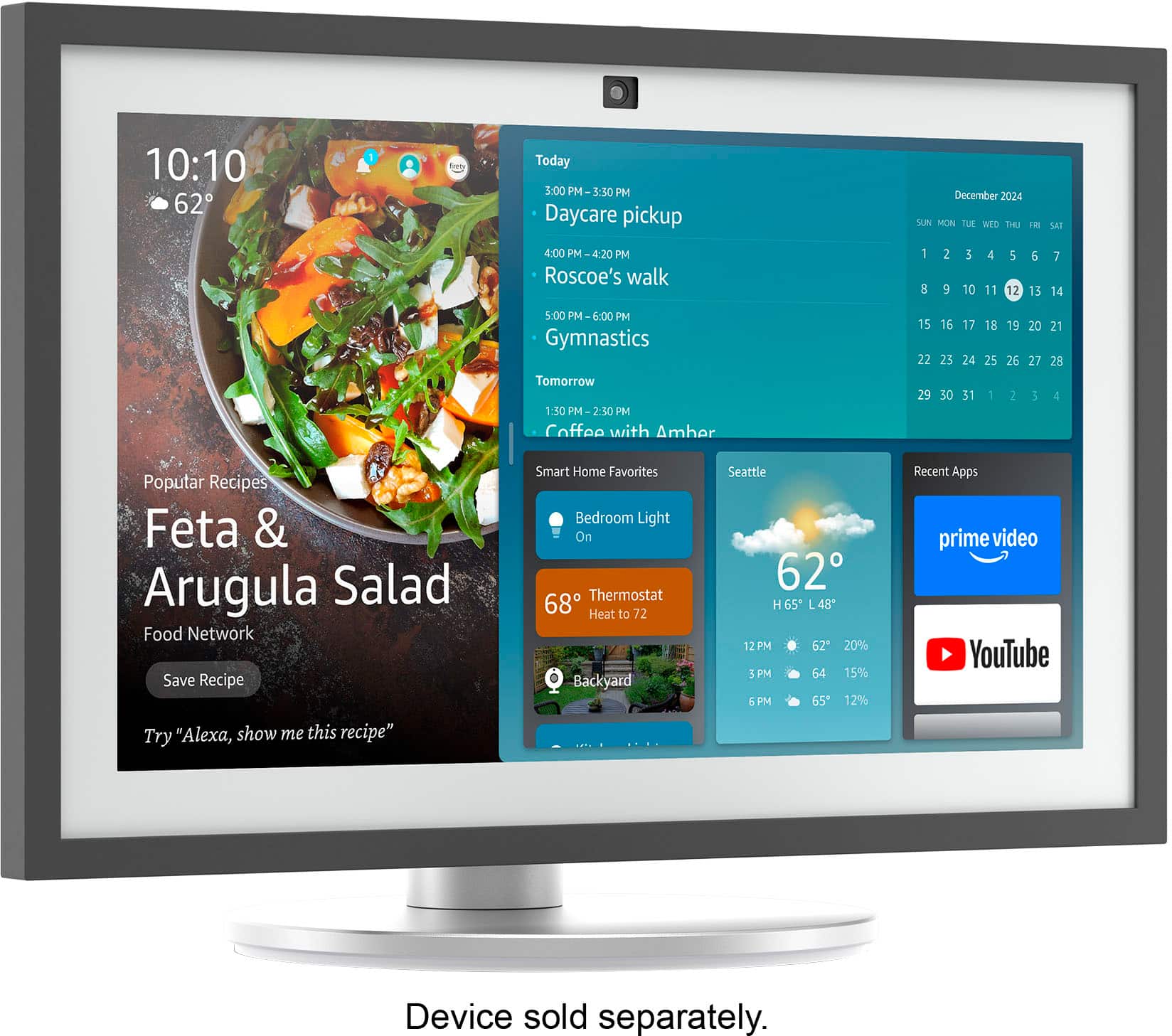 Amazon - Stand for Echo Show 15 | Premium Adjustable Stand with 360 Swivel for the Echo Show 15 (sold separately) - Aluminiu…