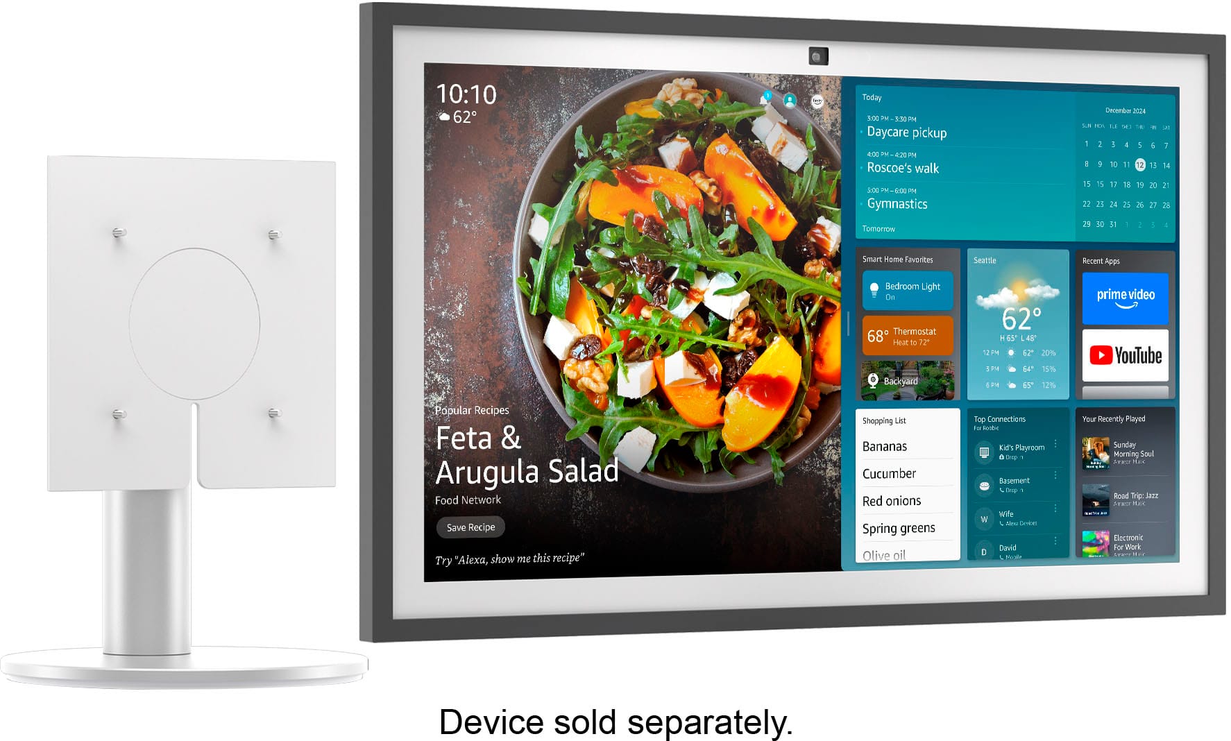 Amazon - Stand for Echo Show 21 | Premium Adjustable Stand with 360 Swivel for the Echo Show 21 (sold separately) - Aluminiu…