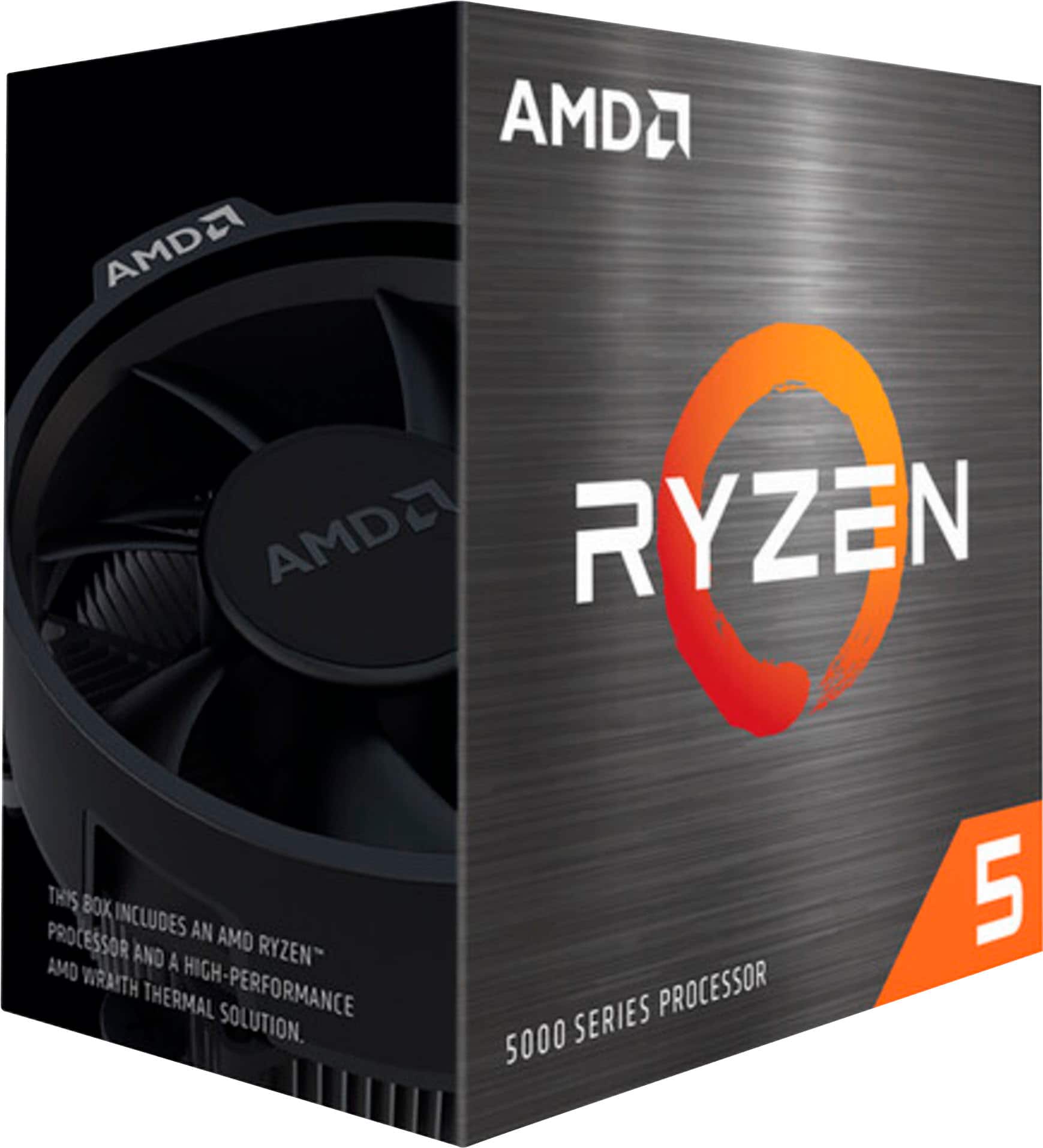AMD - Ryzen 5 5500 6-Core - 12 Thread 3.6 GHz (4.2 GHz Max Boost) Socket AM4 65W Unlocked Desktop Processor - Black product…