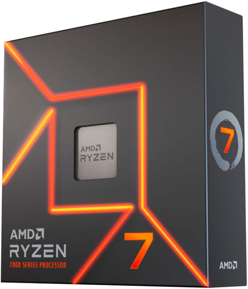 AMD - Ryzen 7 7700X 8-Core - 16-Thread 4.5GHz (5.4 GHz Max Boost) Socket AM5 105W Unlocked Desktop Processor - Silver produc…
