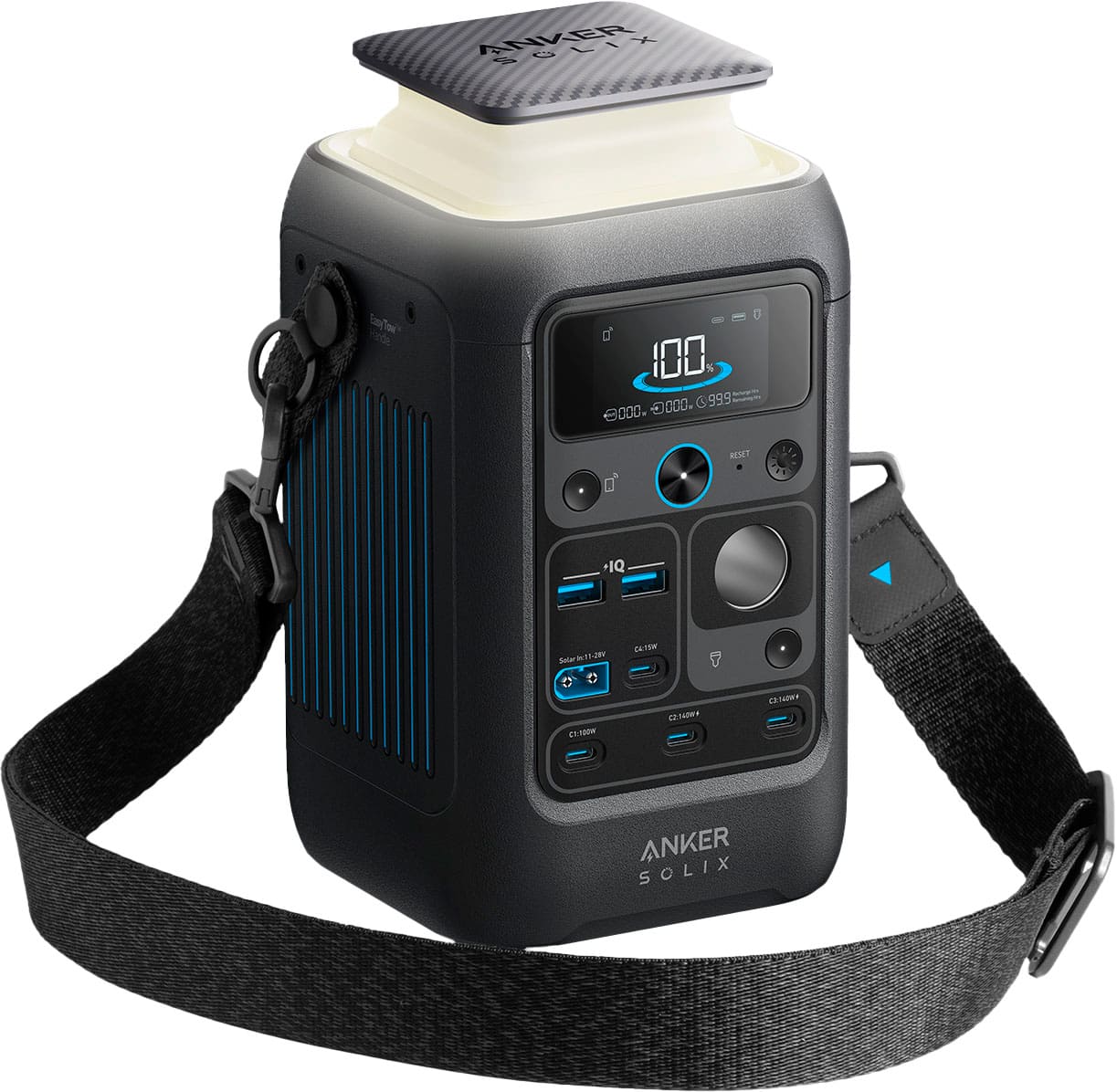 Anker - SOLIX C300X DC Portable Power Station 288Wh (90,000mAh) Extremely Portable & Fast Charge (288 Wh Capacity) - Black p…