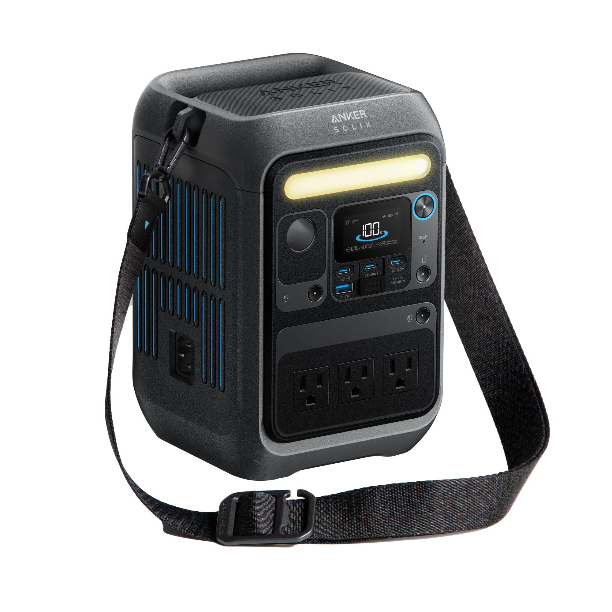 Anker - SOLIX C300X Portable Power Station (90,000mAh) with Fast Charge (288 Wh Capacity) - Black product image