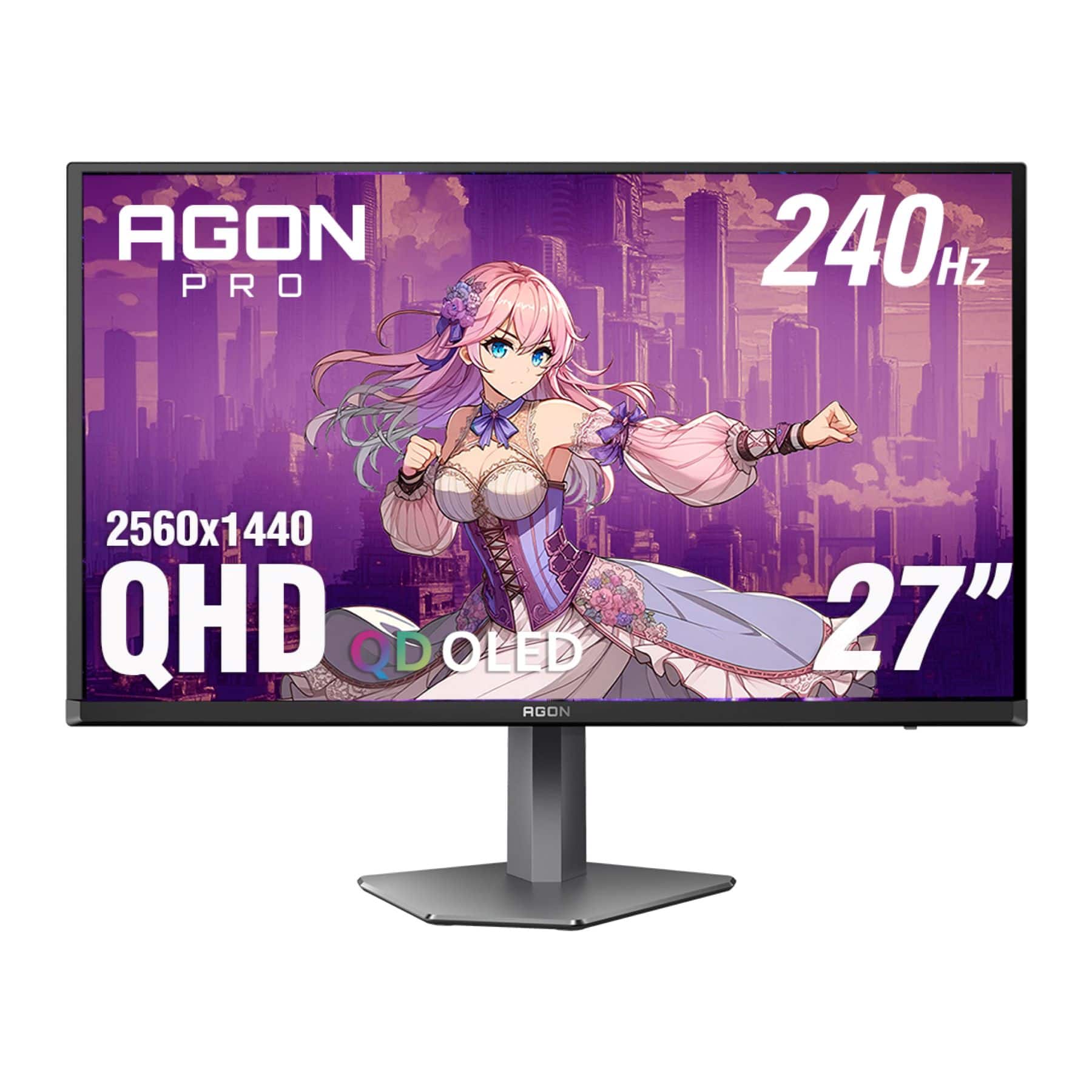 AOC - 27" QD OLED 240Hz 0.03ms Gaming Monitor - Black/Purple product image