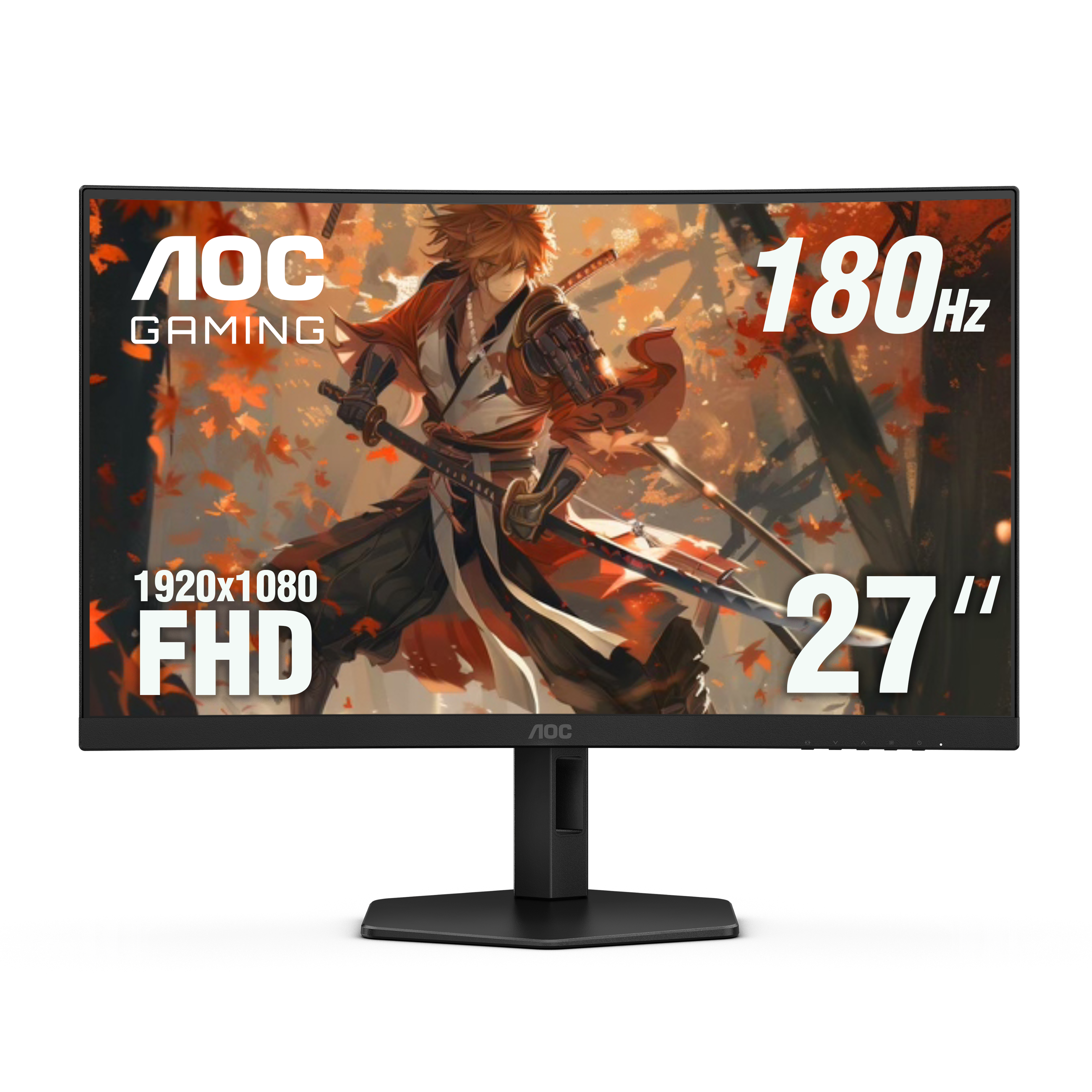 AOC - C27G4X 27" VA Curved Gaming Monitor, FHD (1920x1080), 180Hz, 0.5ms, Freesync, HDR10 - Black product image