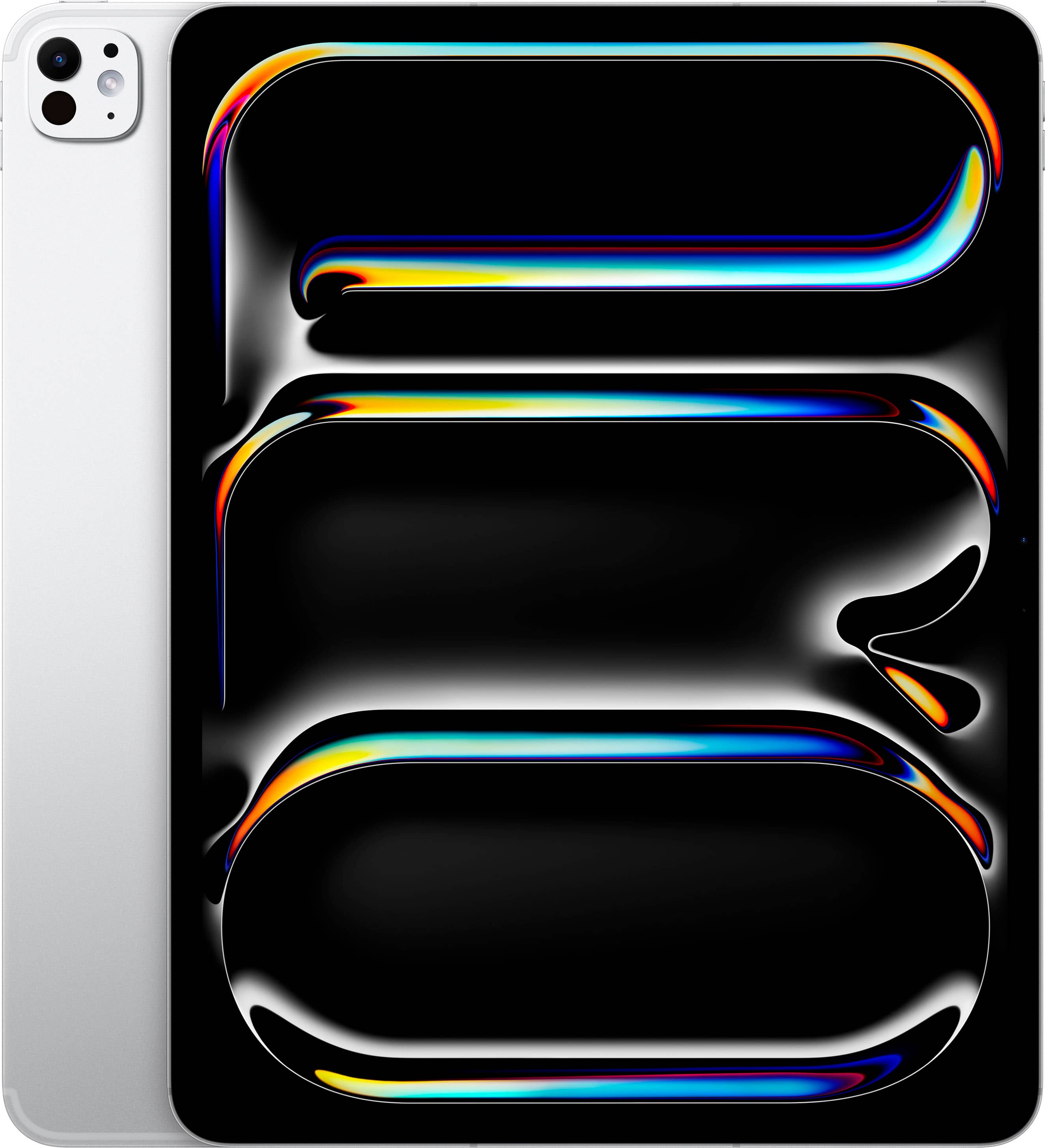 Apple - 13-inch iPad Pro M4 chip Built for Apple Intelligence Wi-Fi + Cellular 1TB with OLED Nano Texture Glass - Silver (Un…