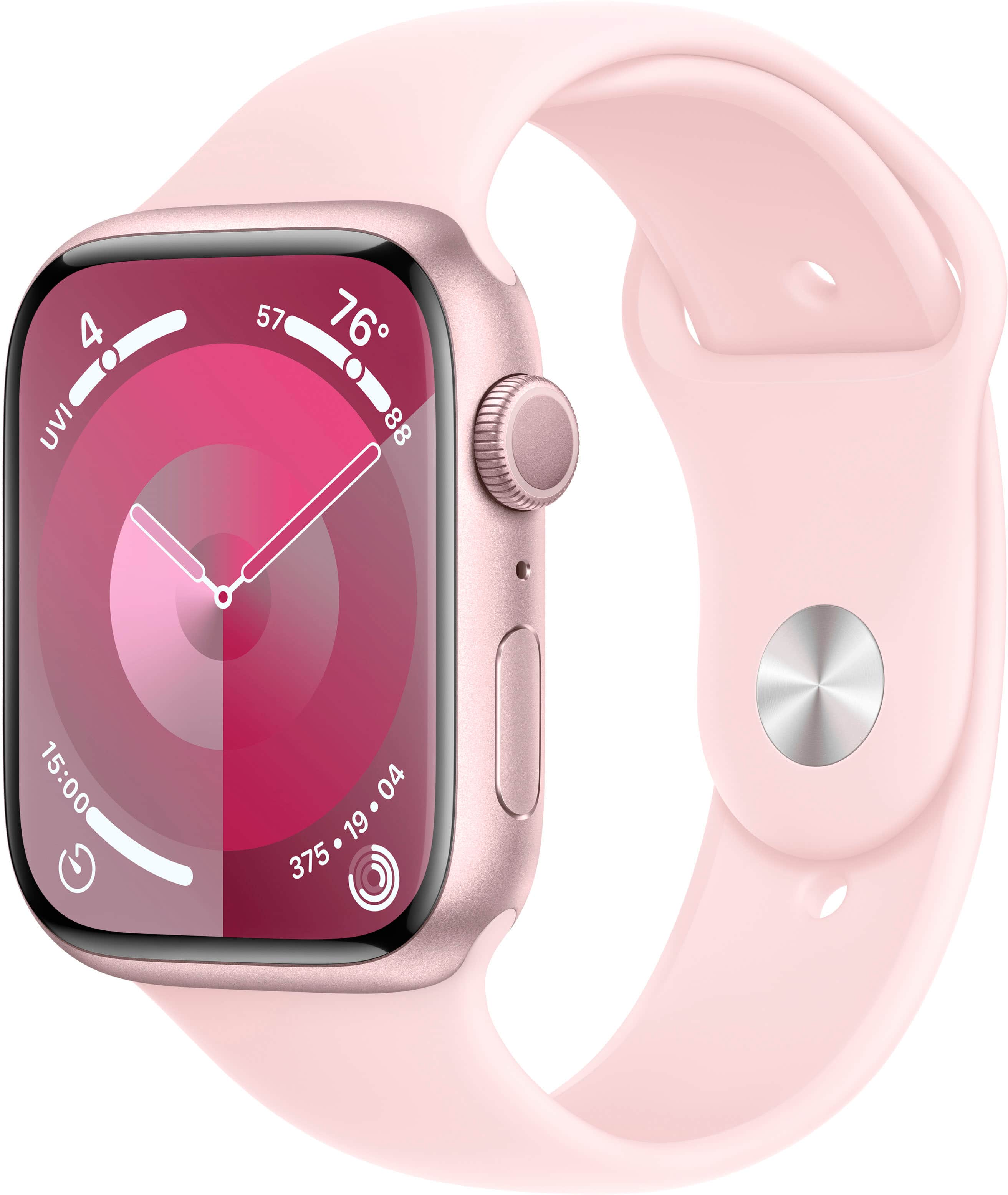 Apple Cert Refurb Watch Series 9 (GPS) 41mm Pink Aluminum Case with Light Pink Sport Band with Blood Oxygen - S/M - Pink - (…
