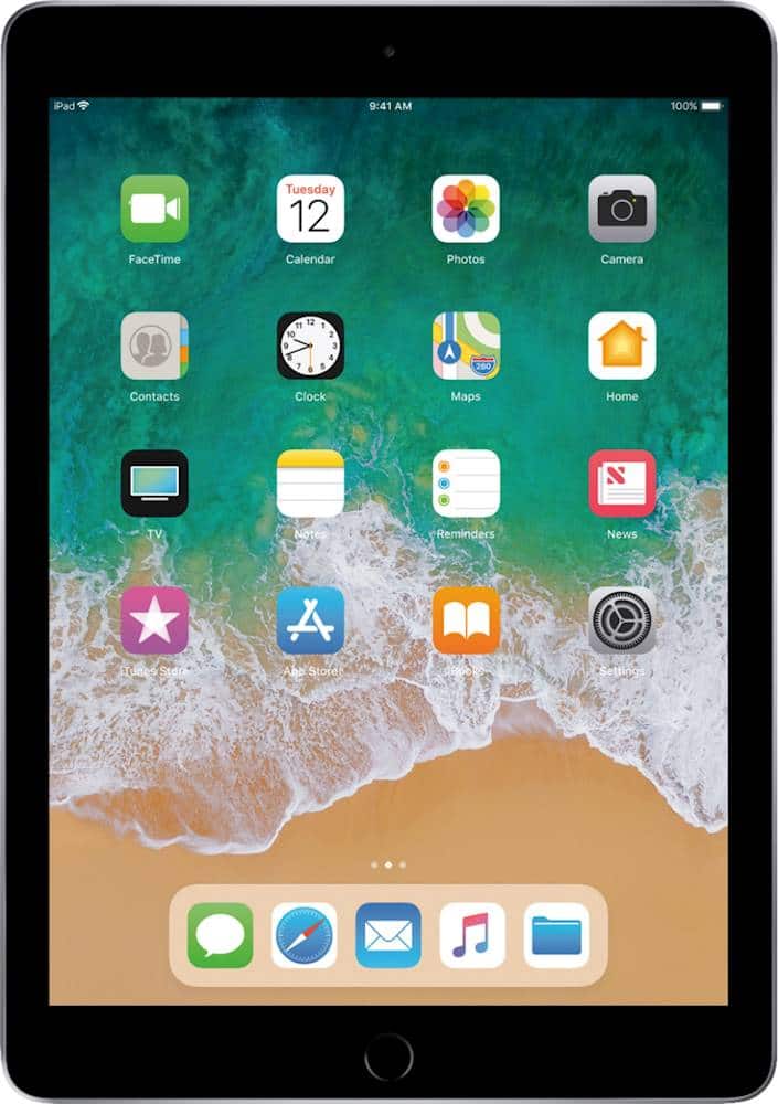 Apple - Certified Refurbished iPad (5th Generation) (2017) Wi-Fi - 128GB - Gray product image