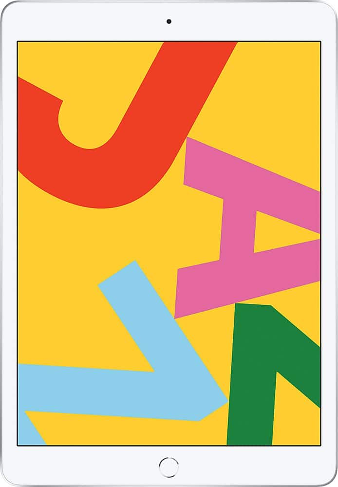 Apple - Geek Squad Certified Refurbished 10.2-Inch iPad - (7th Generation) with Wi-Fi - 128GB - Silver product image