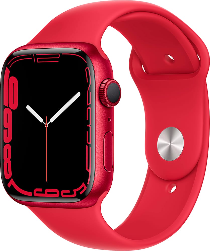 Apple Geek Squad Certified Refurbished Watch Series 7 (GPS) 41mm Aluminum Case with Midnight Sport Band - Midnight - (2021)…
