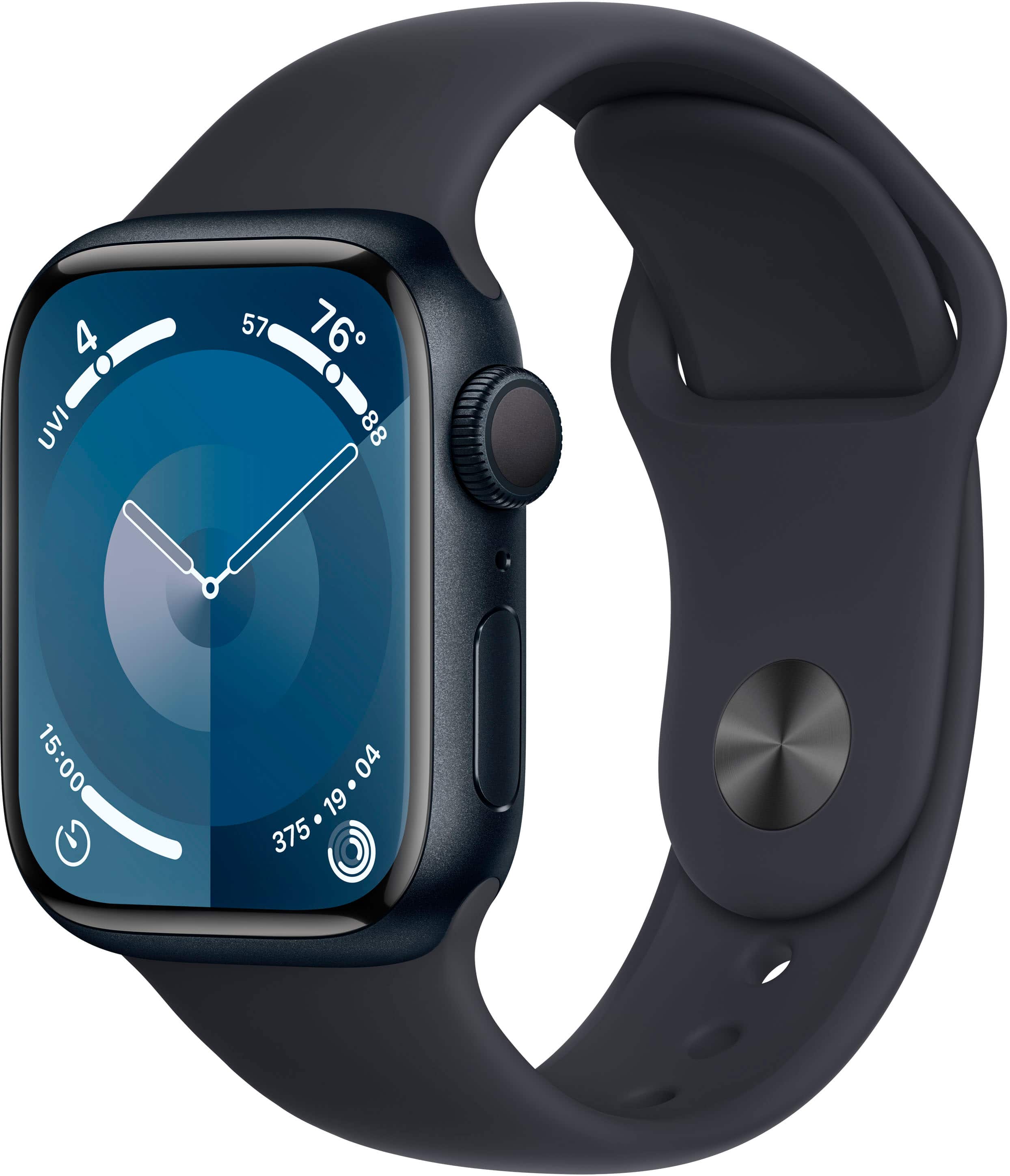 Apple GS Cert Refurb Watch Series 9 (GPS) 41mm Midnight Aluminum Case with Midnight Sport Band with Blood Oxygen - M/L - Mid…