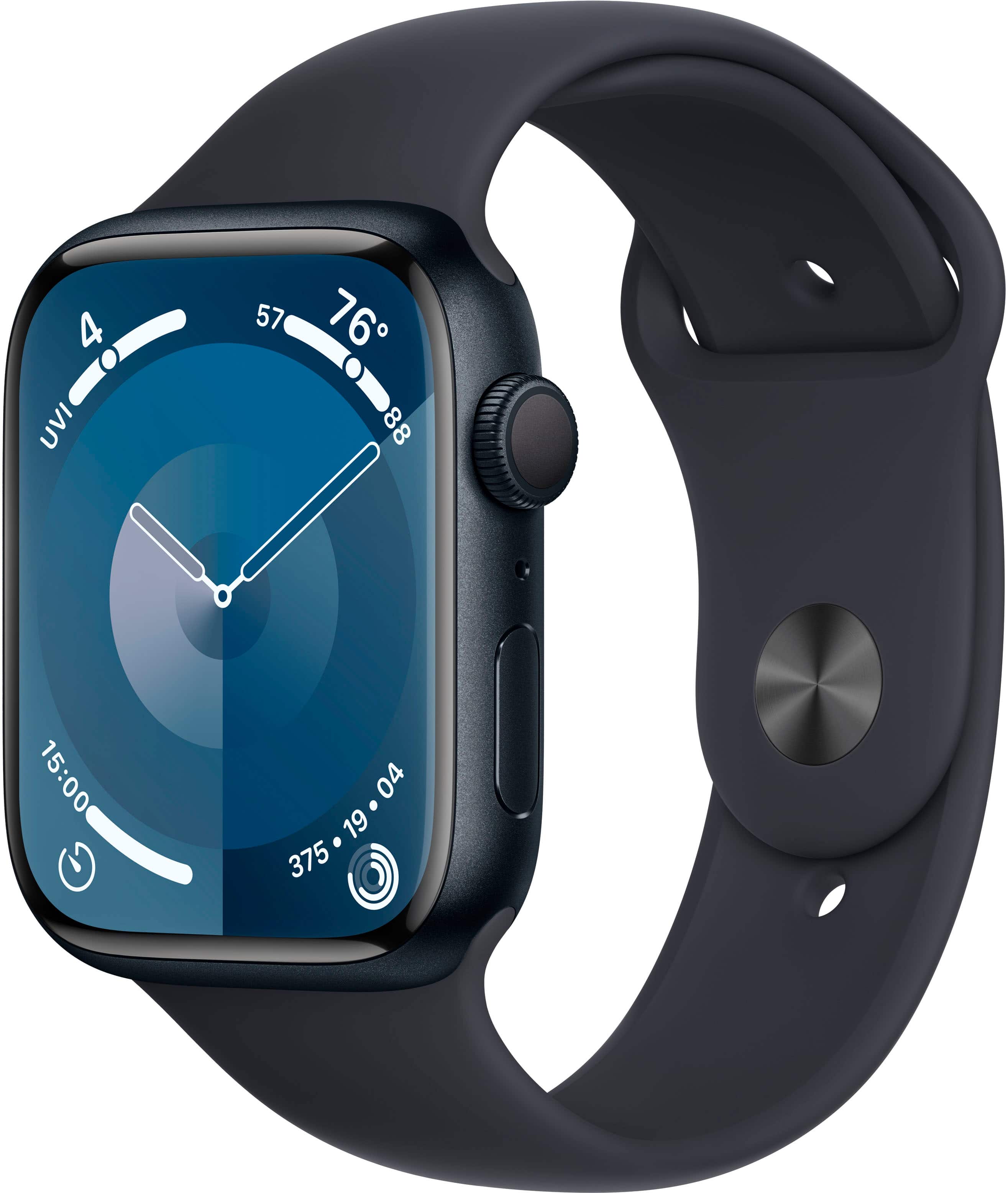 Apple GS Cert Refurb Watch Series 9 (GPS) 45mm Midnight Aluminum Case with Midnight Sport Band with Blood Oxygen - M/L - Mid…