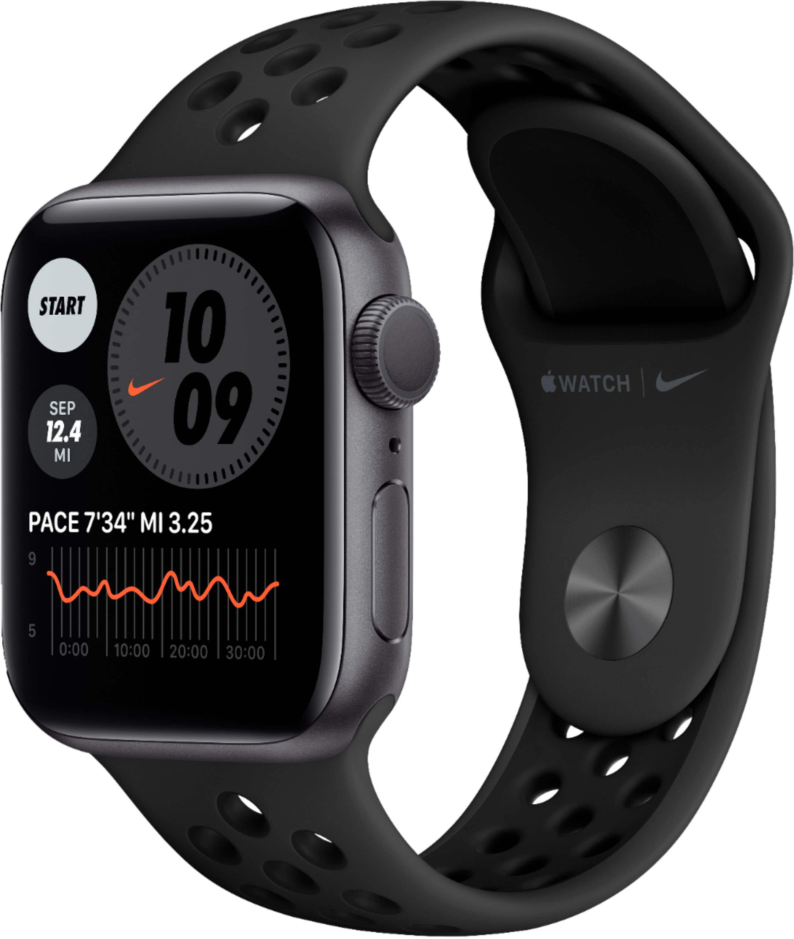 Apple Refurbished Watch Nike Series 6 (GPS) 40mm Aluminum Casewith Anthracite/Black Nike Sport Band - Space Gray - (2020) pr…