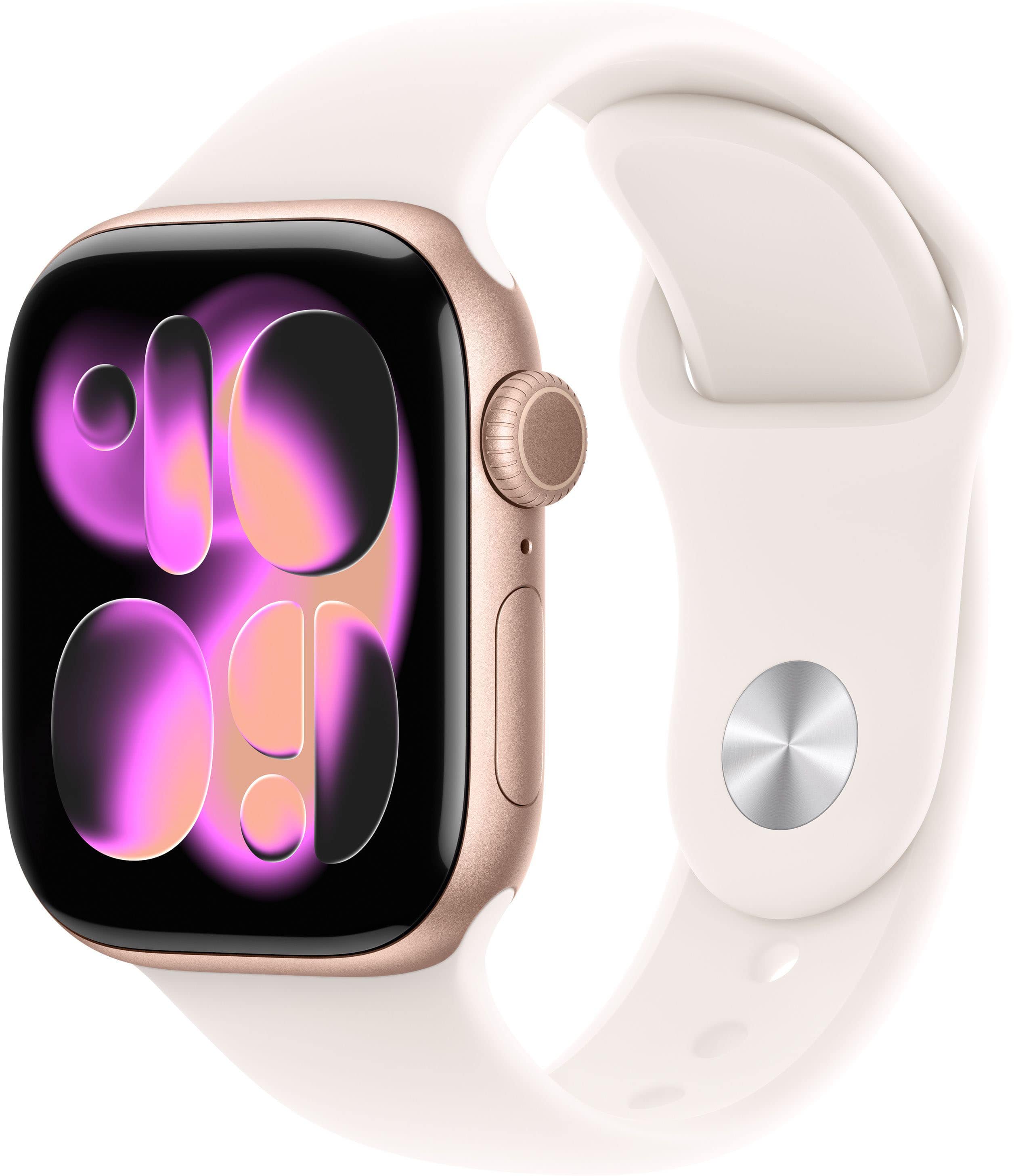 Apple Watch Series 11 (GPS) 42mm Rose Gold Aluminum Case with Light Blush Sport Band - M/L - Rose Gold - (2025) product image