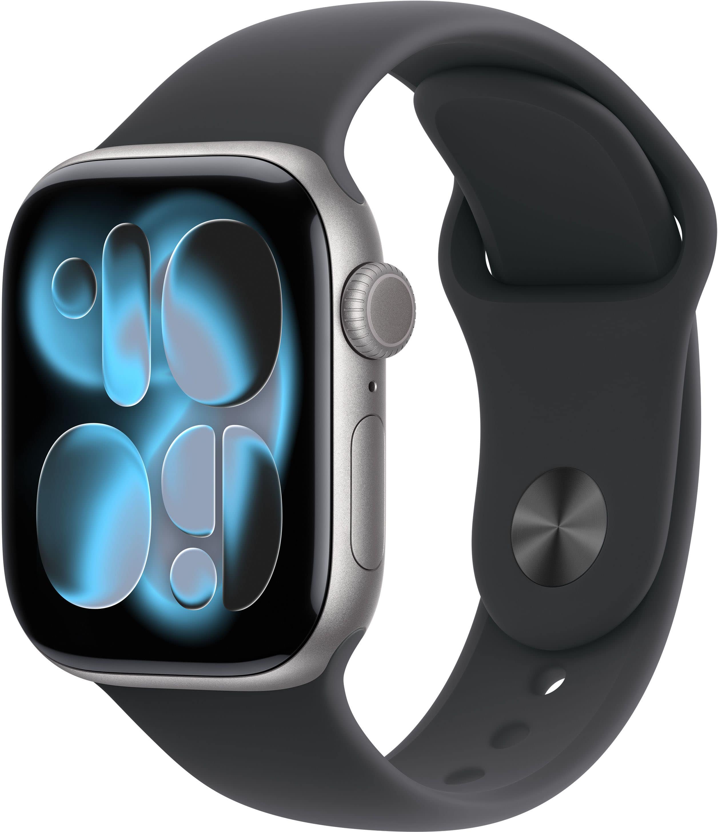 Apple Watch Series 11 (GPS) 42mm Space Gray Aluminum Case with Black Sport Band - M/L - Space Gray - (2025) product image