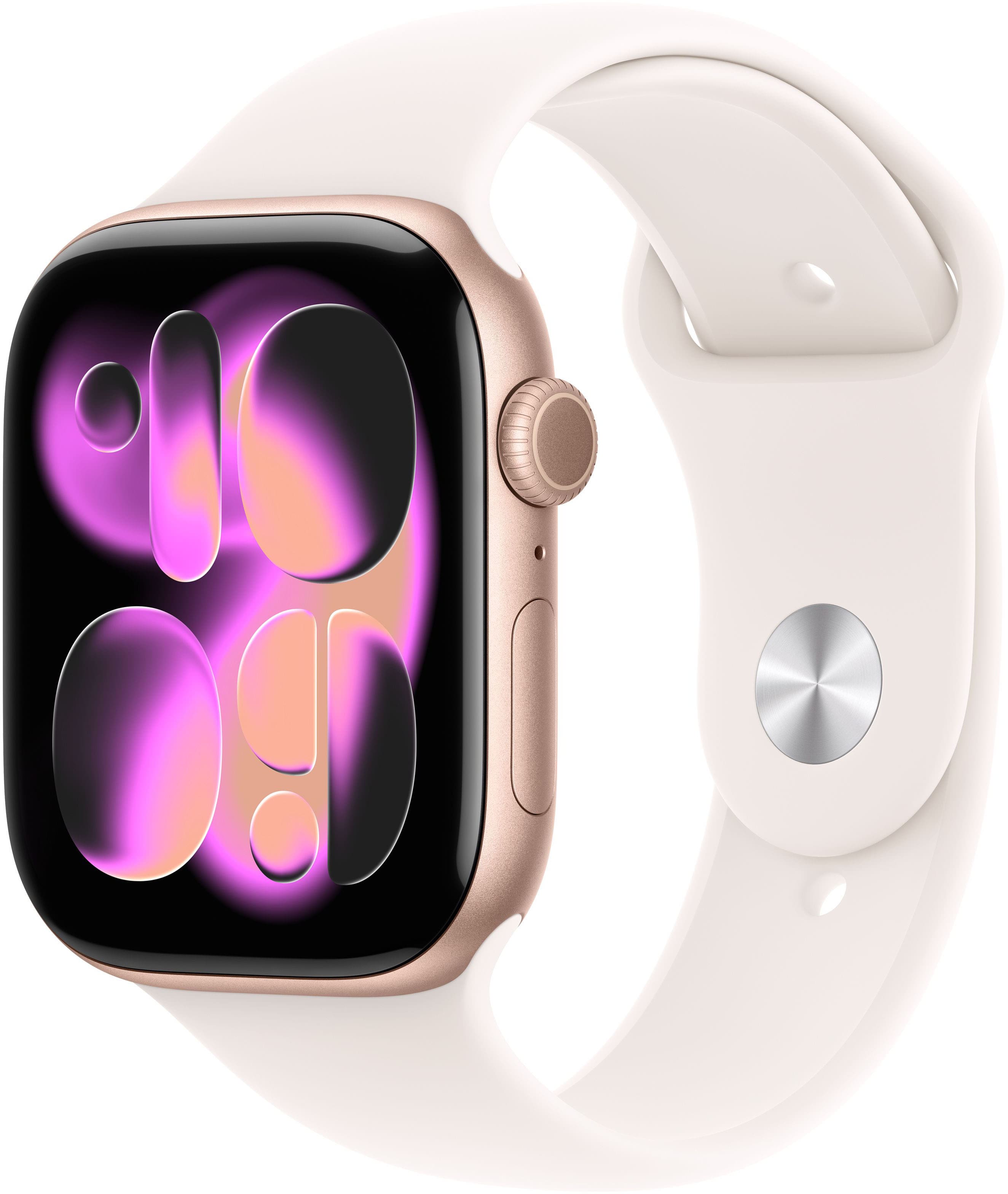 Apple Watch Series 11 (GPS+Cellular) 46mm Aluminum Case with Light Blush Sport Band - M/L - Rose Gold - (2025) product image