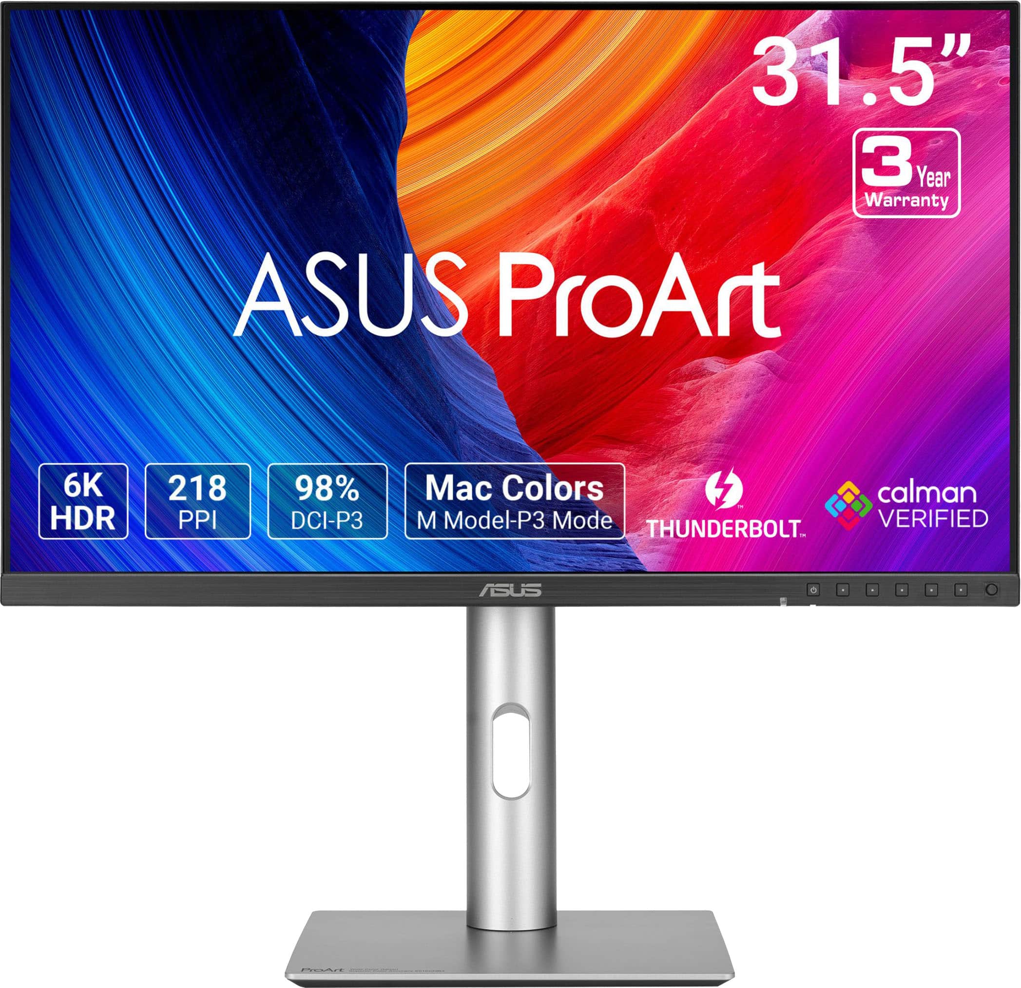 ASUS - ProArt 32" 6K IPS Professional Monitor with HDR 10 (DisplayPort, HDMI) - Black product image