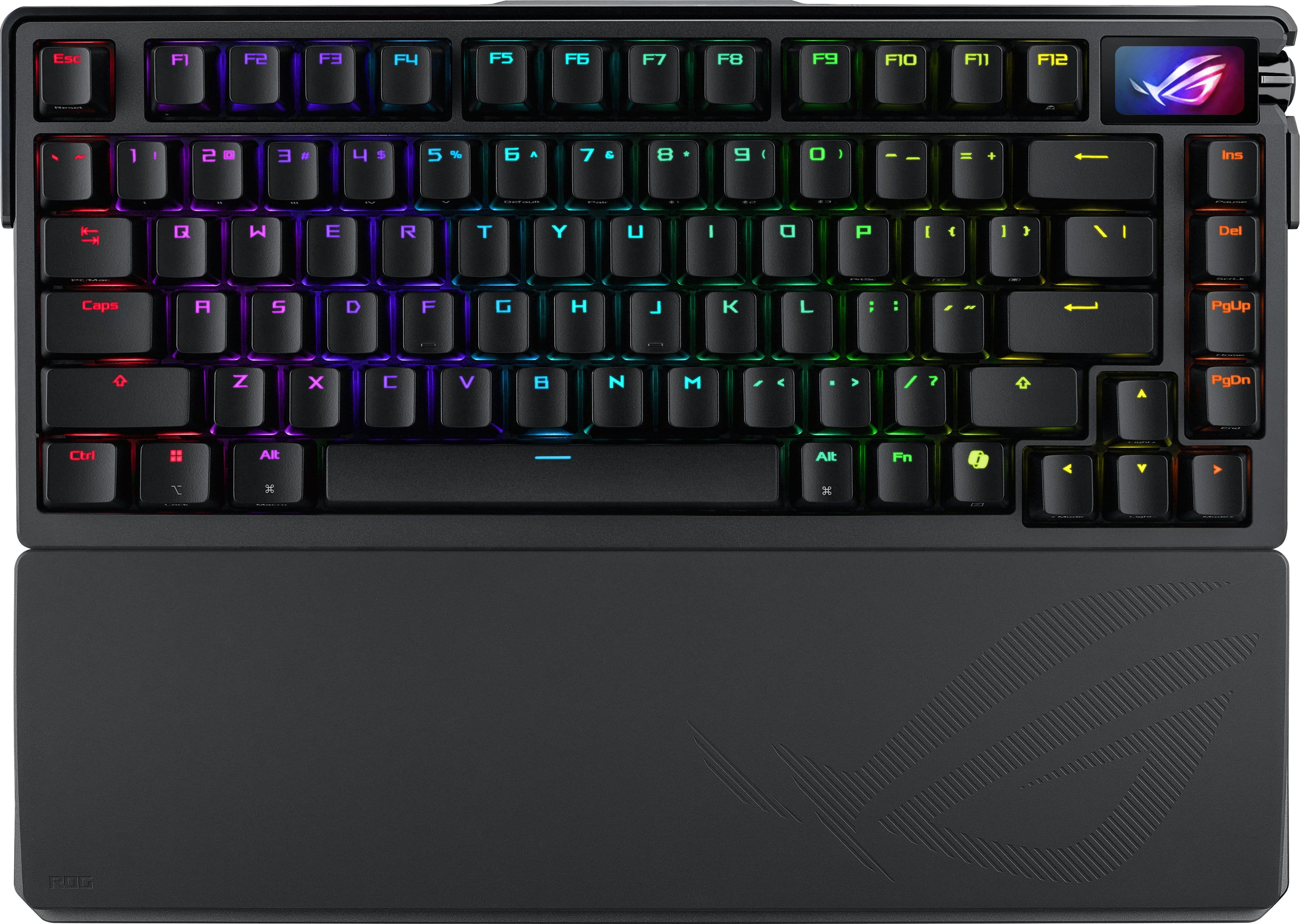 ASUS - ROG Azoth Extreme 75% Wireless Mechanical Gaming Keyboard with ROG NX Snow Linear Switches and Color OLED Touchscreen…