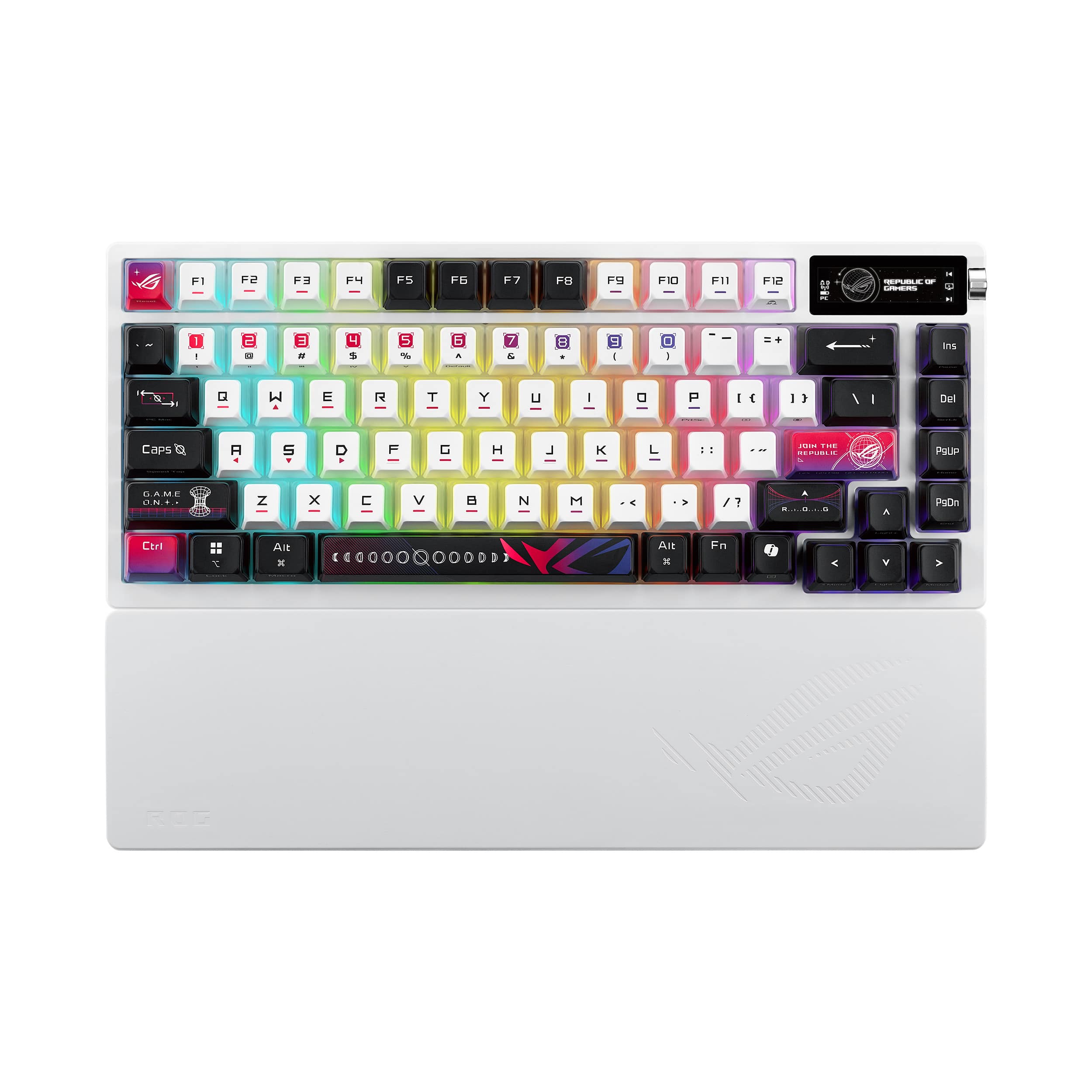 ASUS - ROG Azoth X 75% Wireless Mechanical RGB Gaming Keyboard with Hot-Swappable ROG NX Snow Switches - White product image