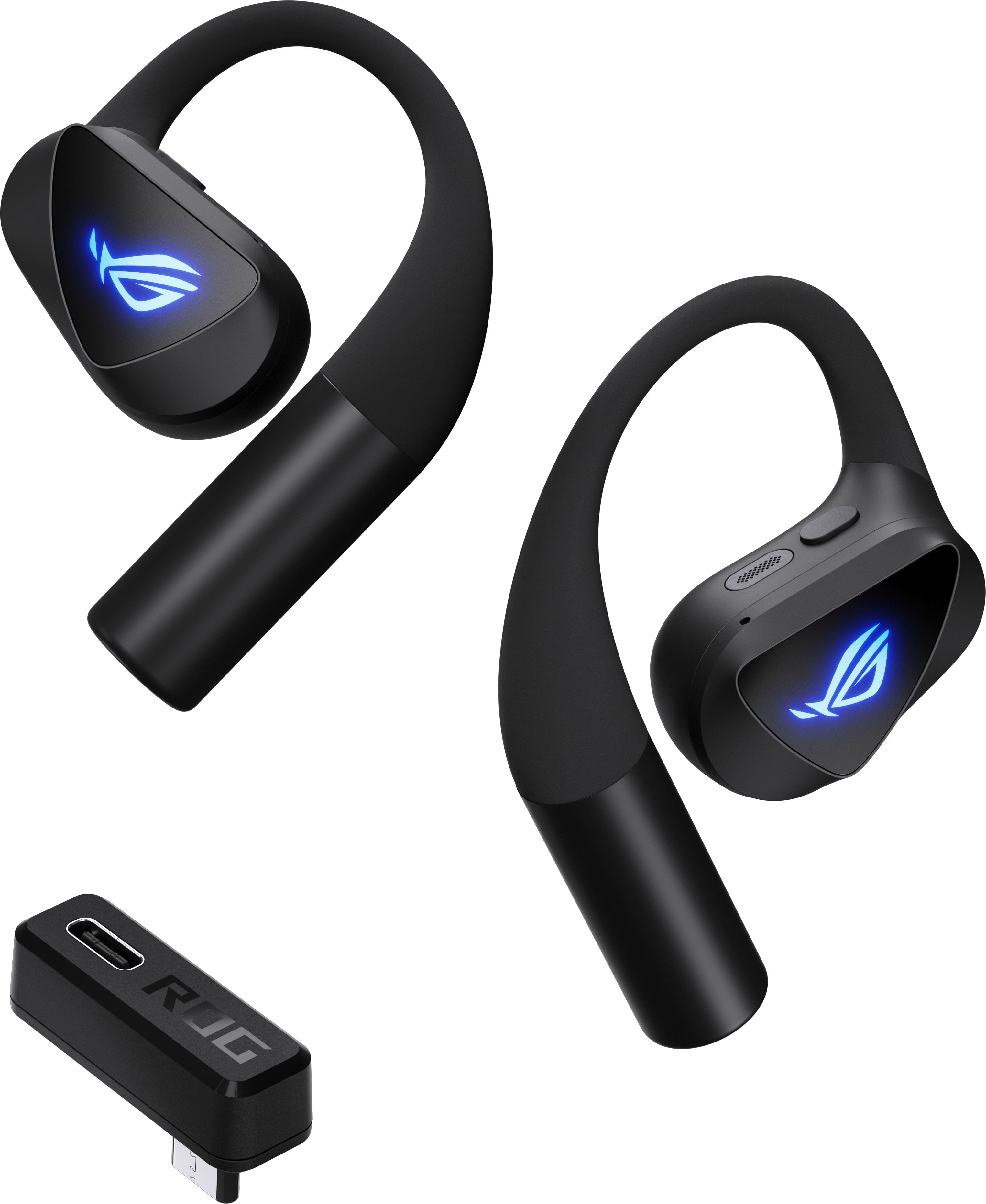 ASUS - ROG Cetra Open Wireless SpeedNova Open-Ear Gaming Earbuds for PC, iOS, Android, Switch - Black product image