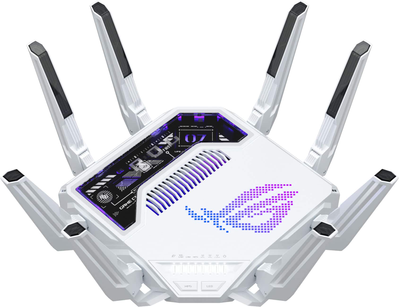 ASUS - ROG Rapture GT-BE19000AI Tri-Band Wi-Fi 7 Gaming Router - White product image