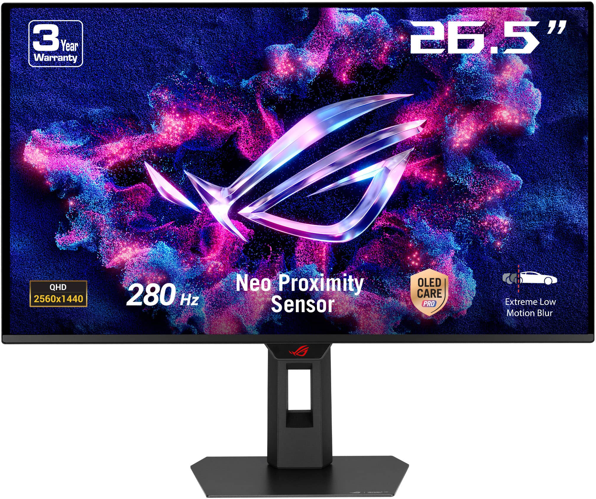 ASUS - ROG Strix 27" 2K OLED 280Hz 0.03ms Gaming Monitor with G-SYNC/FreeSync Premium Pro and HDR (DisplayPort, HDMI) - Blac…
