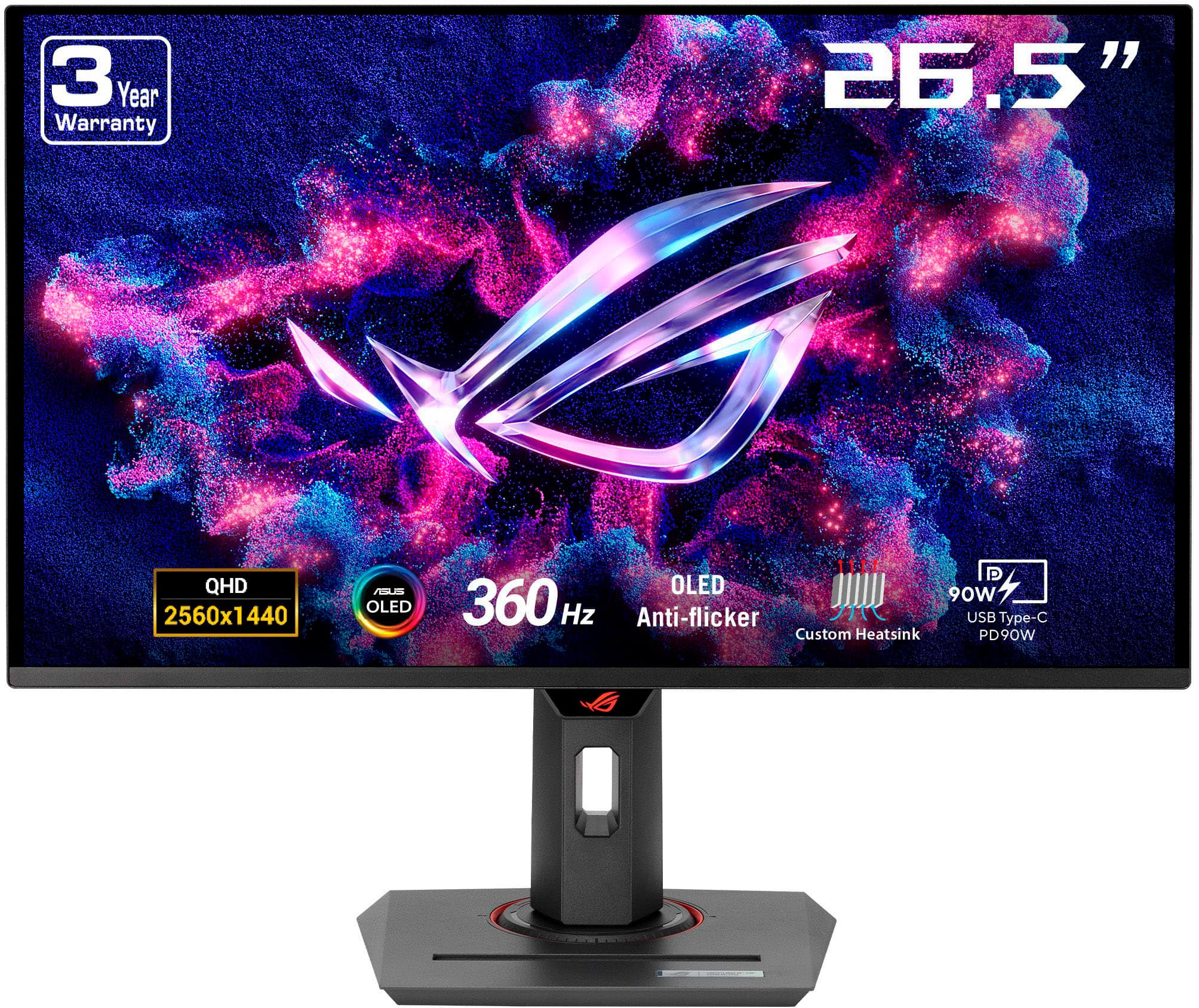 ASUS - ROG Strix 27" 2K OLED 360Hz 0.03ms Gaming Monitor with FreeSync Premium Pro and HDR (DisplayPort, HDMI) - Black produ…