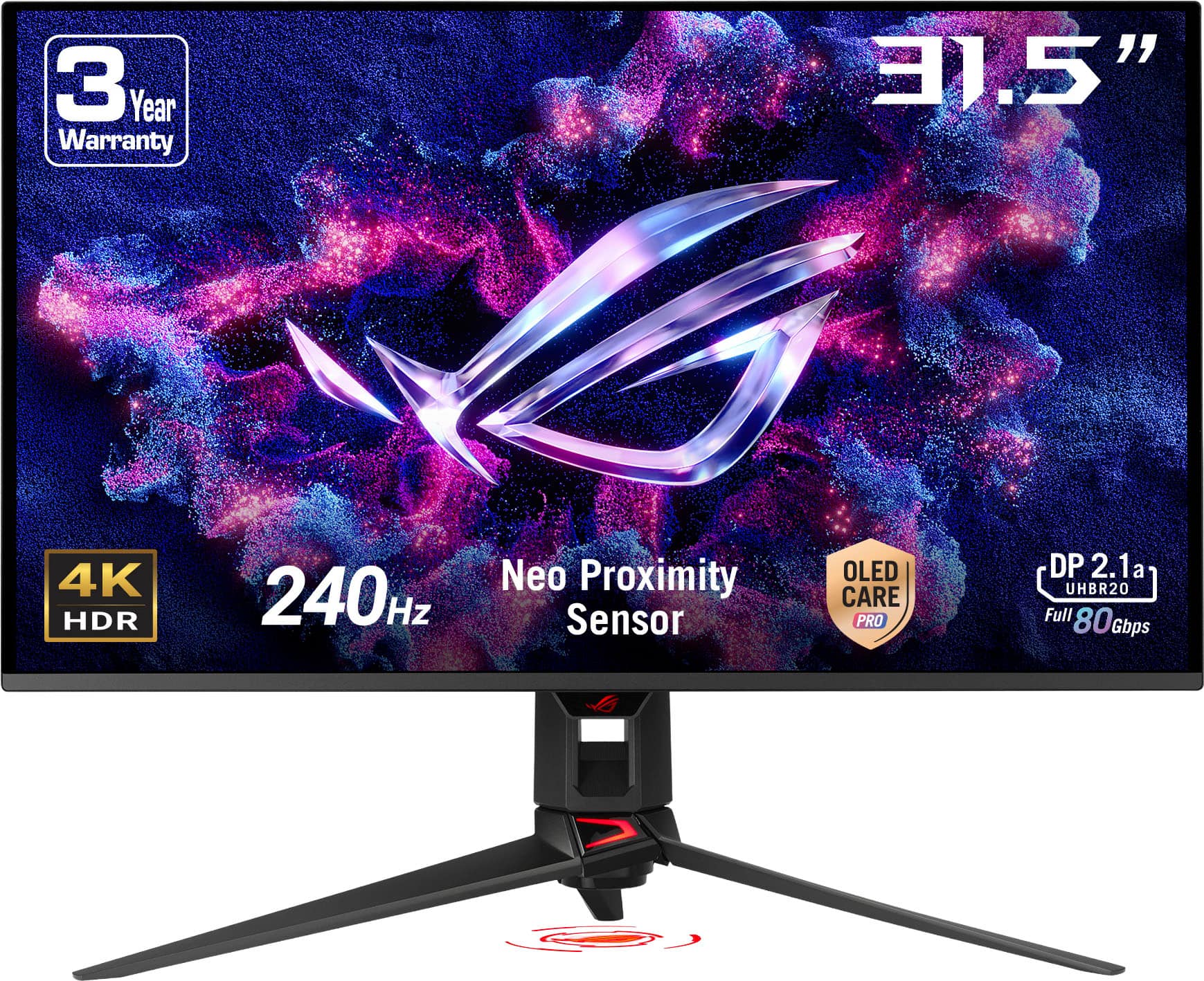 ASUS - ROG Strix 32" 4K OLED 240Hz 0.03ms Gaming Monitor with G-SYNC/FreeSync Premium Pro and HDR (DisplayPort, HDMI) - Blac…