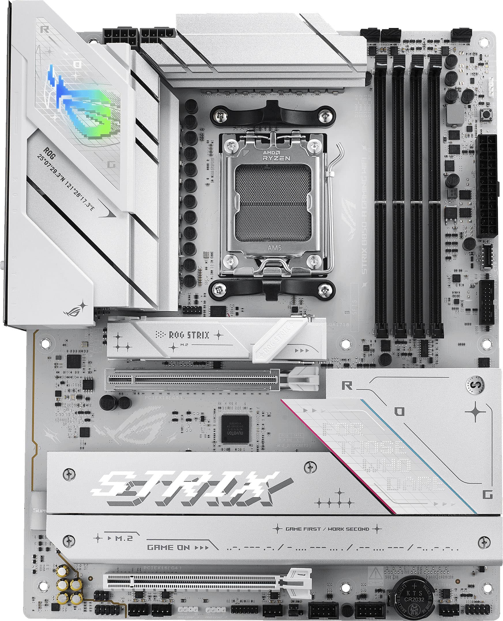 ASUS - ROG STRIX B850-A GAMING WIFI (Socket AM5) AMD B850 ATX DDR5 Wi-Fi 7 Motherboard - White product image