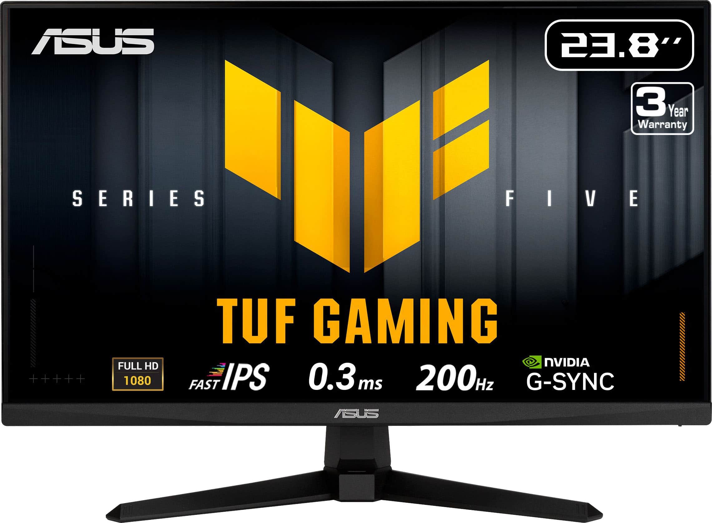ASUS - TUF Gaming 24" FHD IPS 200Hz 0.3ms Gaming Monitor with G-SYNC/FreeSync Premium (DisplayPort, HDMI) - Black product im…