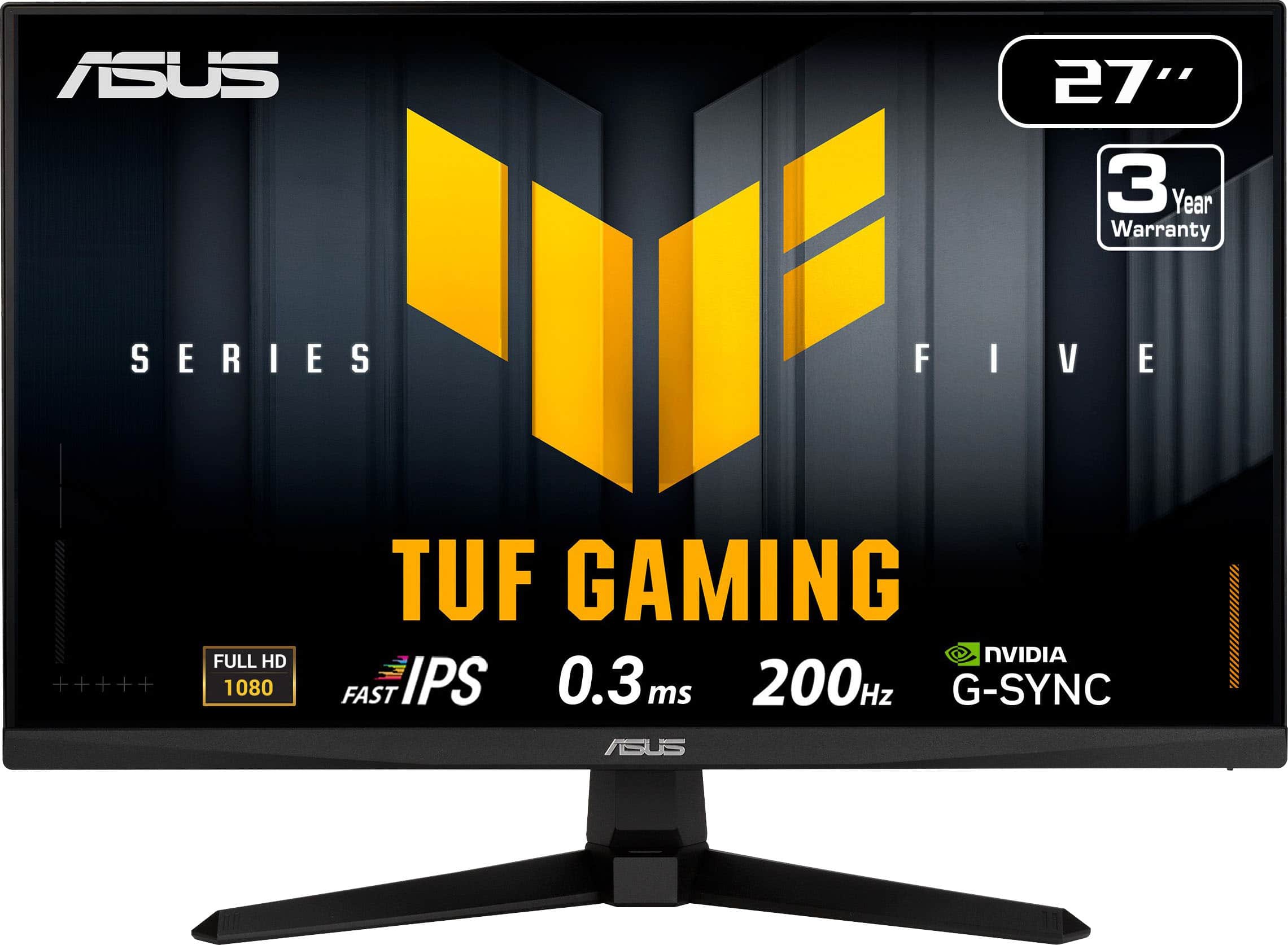 ASUS - TUF Gaming 27" FHD IPS 200Hz 0.3ms Gaming Monitor with G-SYNC/FreeSync Premium and HDR (DisplayPort, HDMI) - Black pr…