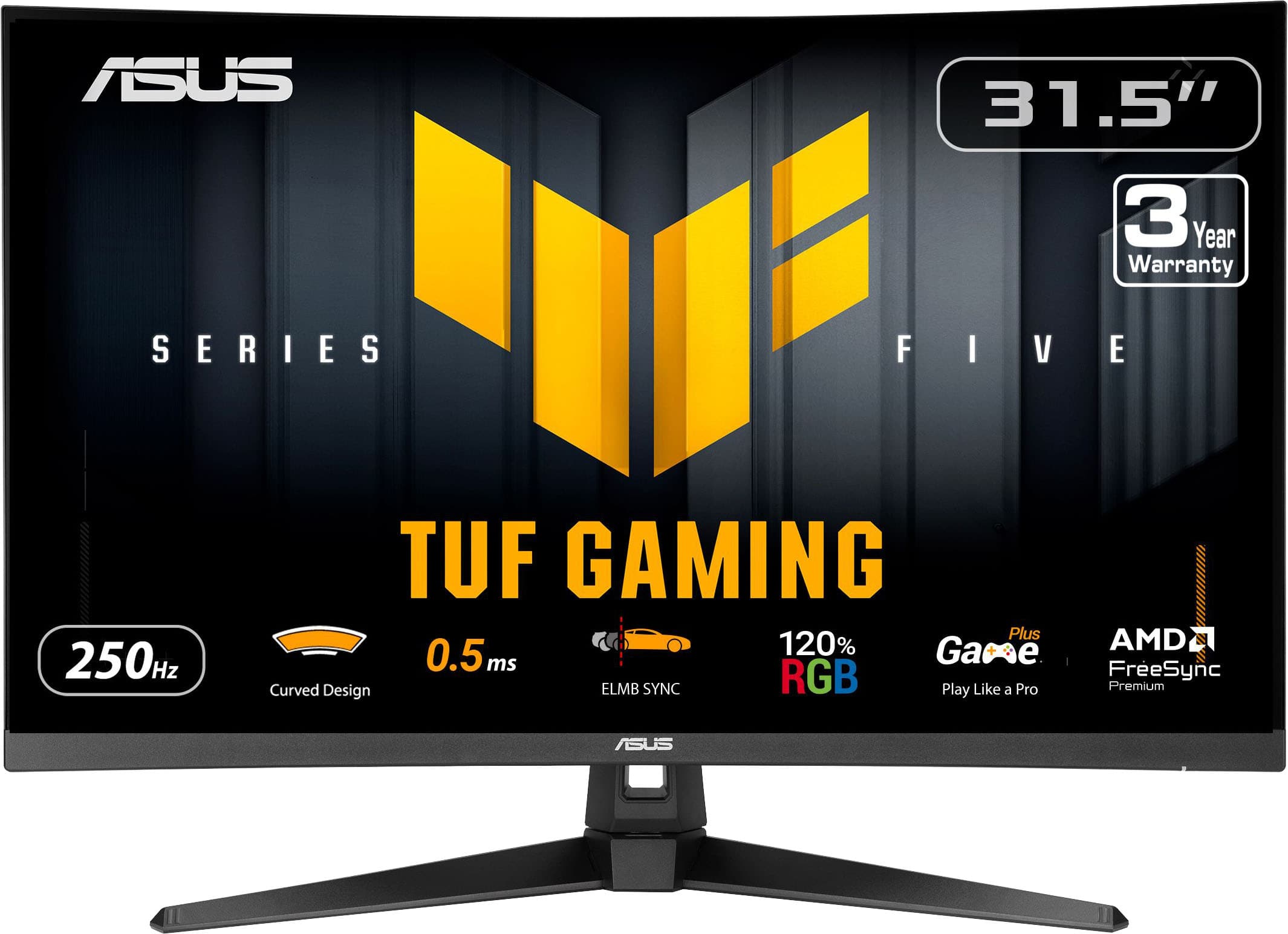 ASUS - TUF Gaming 32" FHD VA 250Hz 0.5ms Curved Gaming Monitor with FreeSync Premium and HDR (DisplayPort, HDMI) - Black pro…