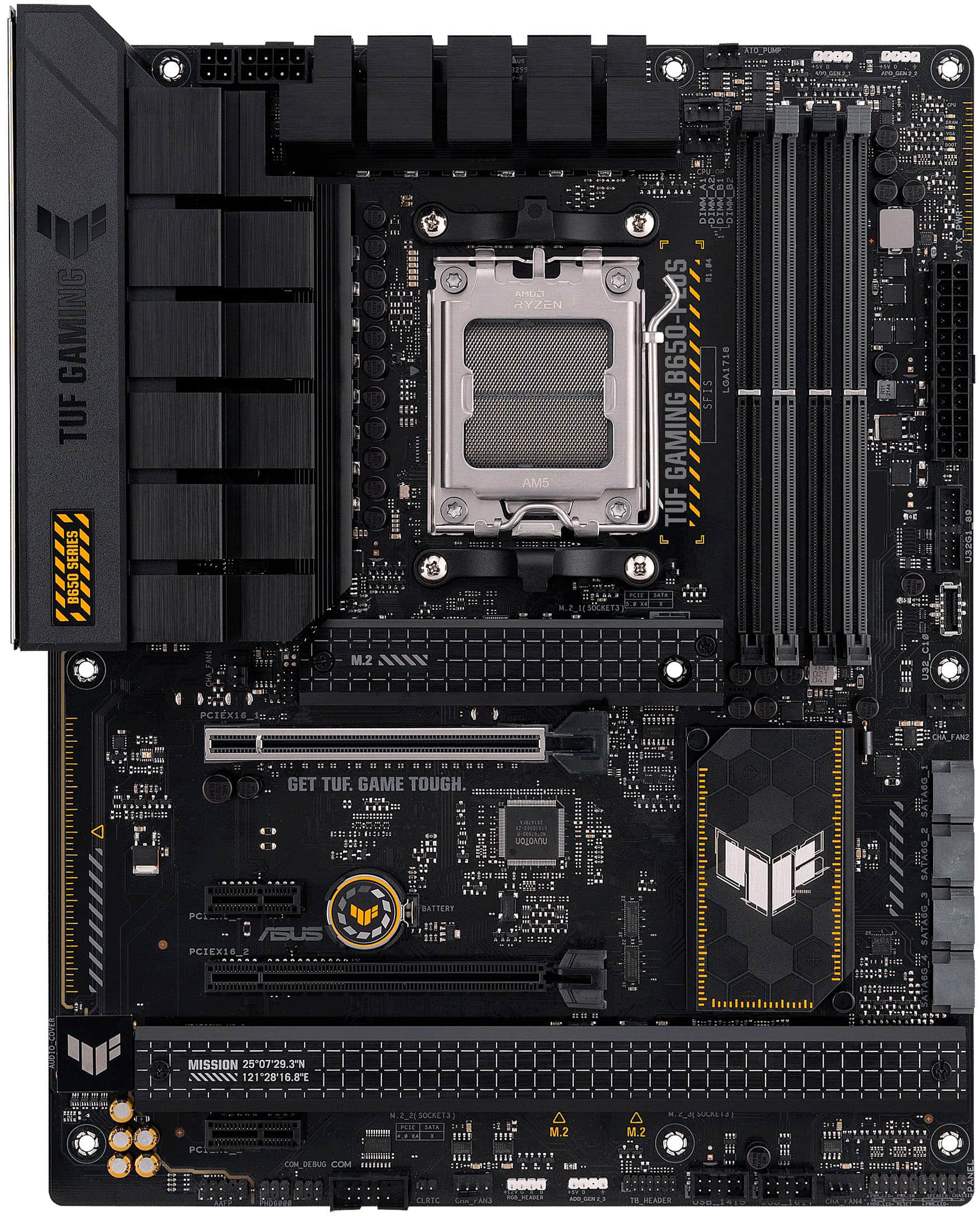 ASUS - TUF GAMING B650-PLUS WIFI (Socket AM5) AMD B650 ATX DDR5 Wi-Fi 6 Motherboard - Black product image