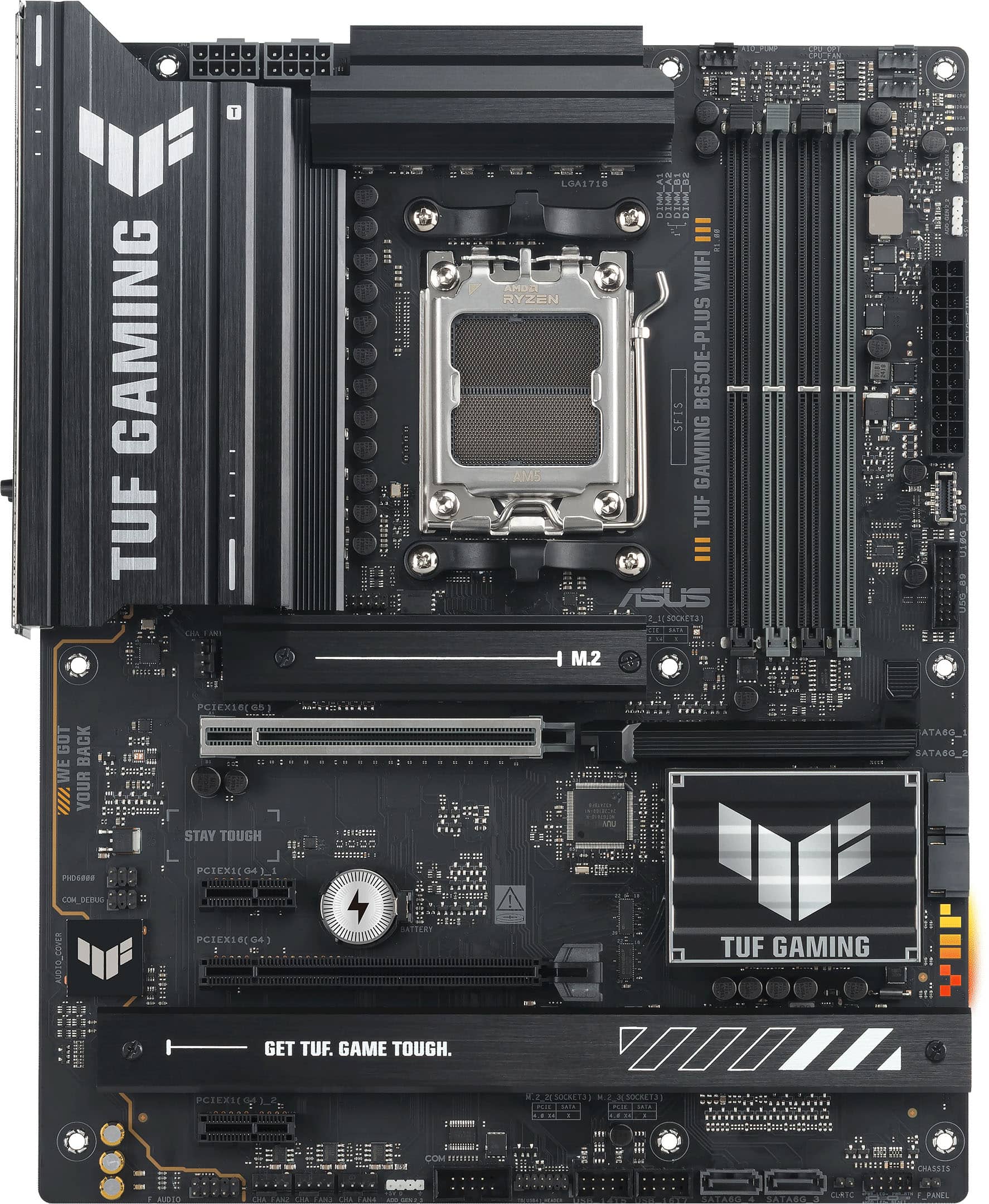 ASUS - TUF GAMING B650E-PLUS WIFI (Socket AM5) AMD B650 ATX DDR5 Wi-Fi 7 Motherboard - Black product image