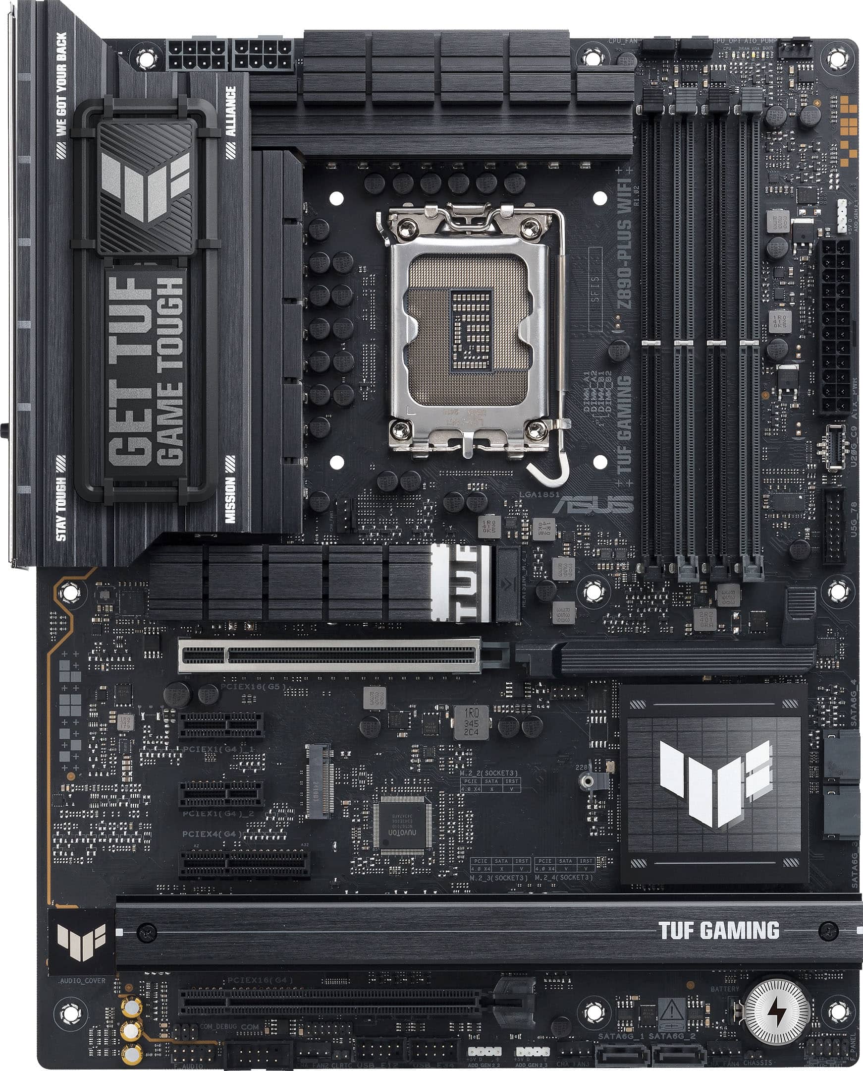 ASUS - TUF GAMING Z890-PLUS WIFI (Socket LGA 1851) Intel Z890 ATX DDR5 Wi-Fi 7 Motherboard - Black product image
