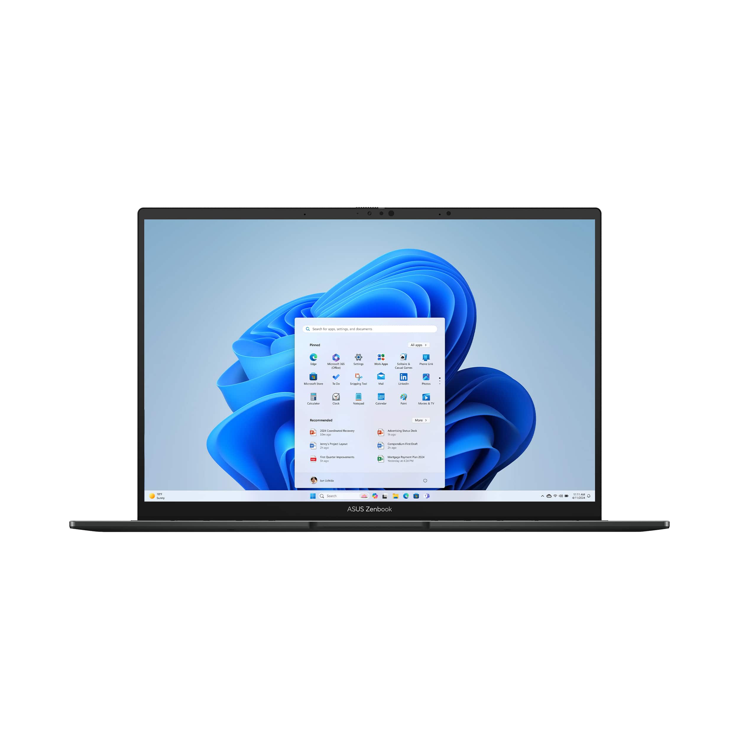 ASUS - Zenbook 14 14" FHD+ OLED Touch Screen Laptop - Intel Core Ultra 7 - 16GB RAM - 512GB SSD - Jasper Gray product image