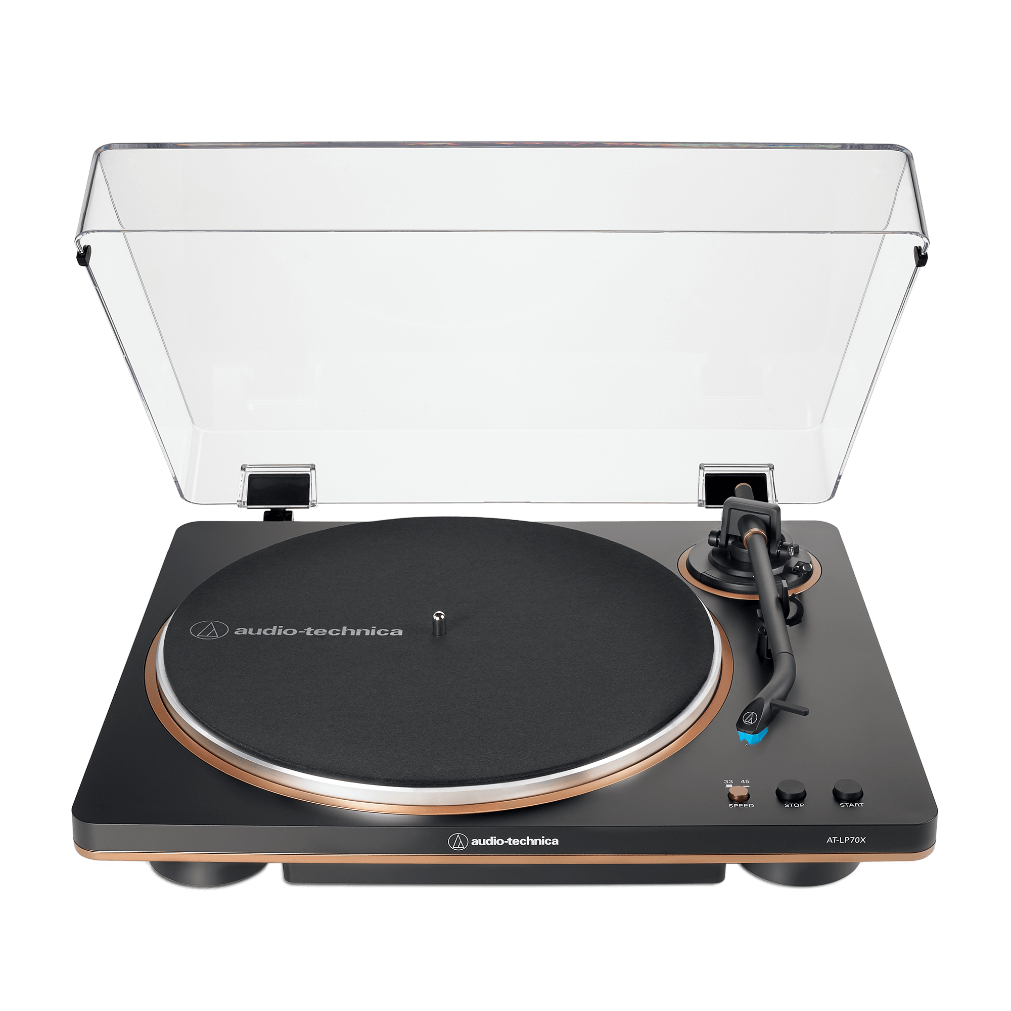 Audio-Technica - AT-LP70X-BZ Fully Automatic Belt-Drive Turntable - Black/bronze product image
