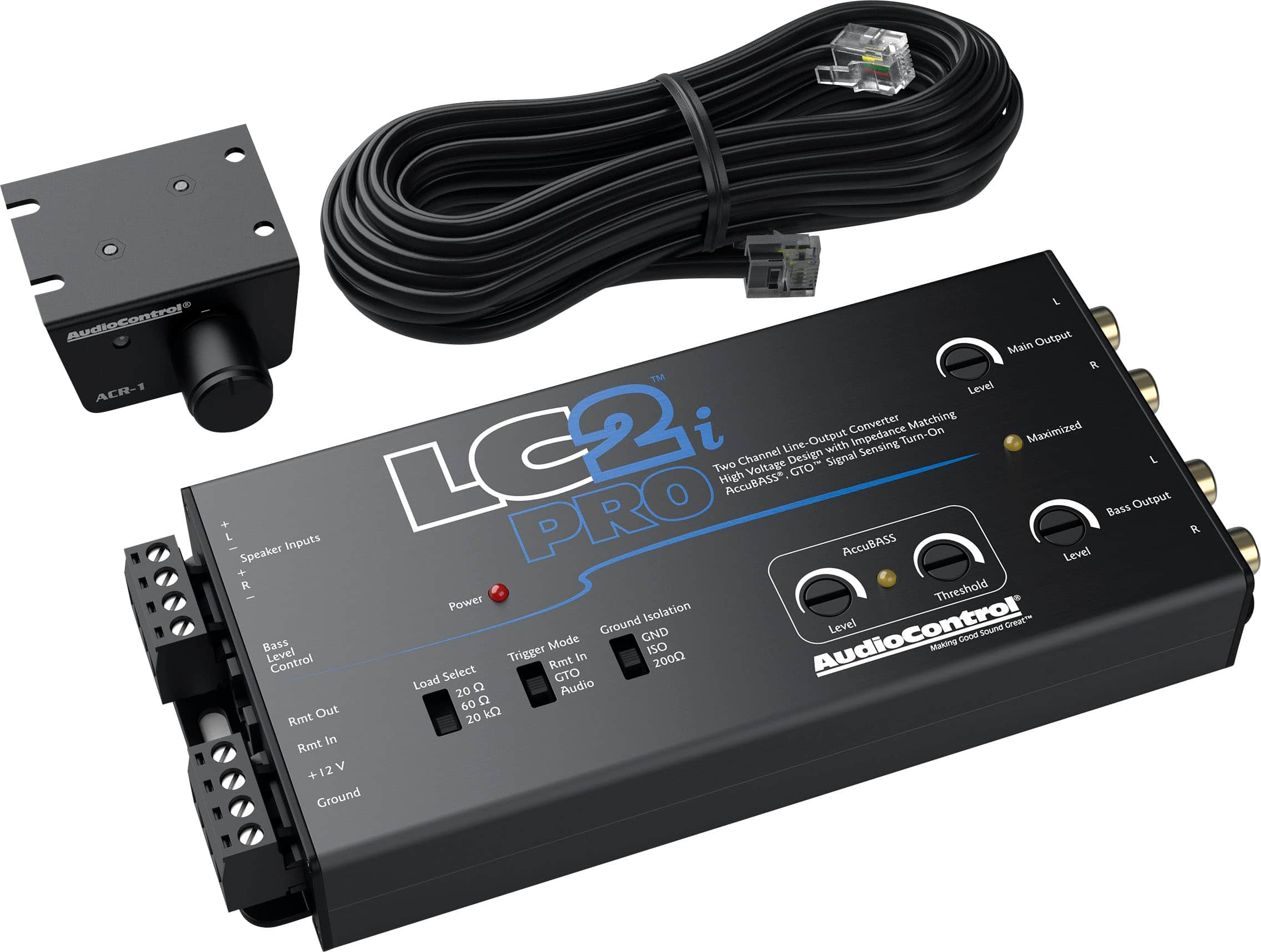 AudioControl - 2-Channel Active Line Output Converter with AccuBASS and Subwoofer Control - Black product image