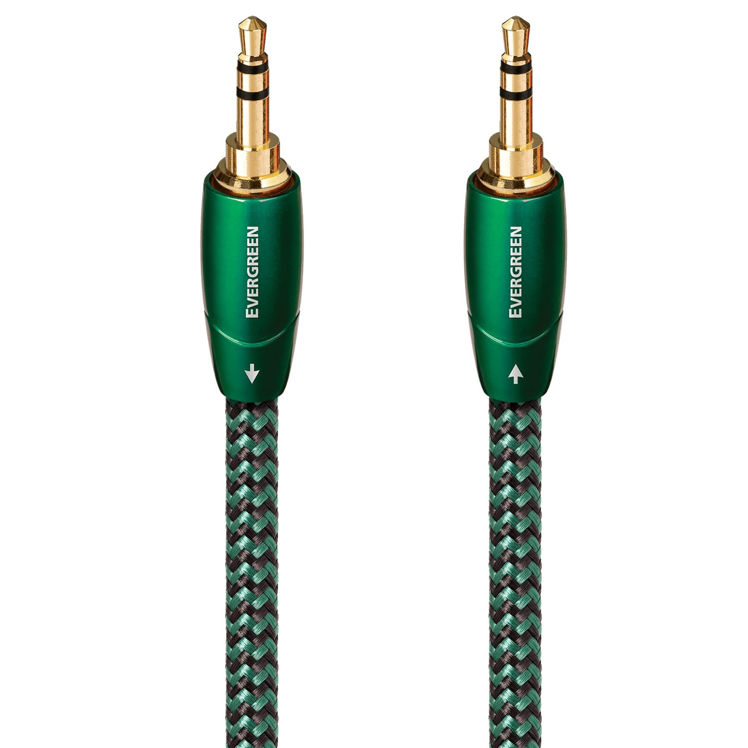 AudioQuest - Evergreen 3.5mm Mini M > M 9.8' Analog Audio Interconnect Cable - Green on Black product image