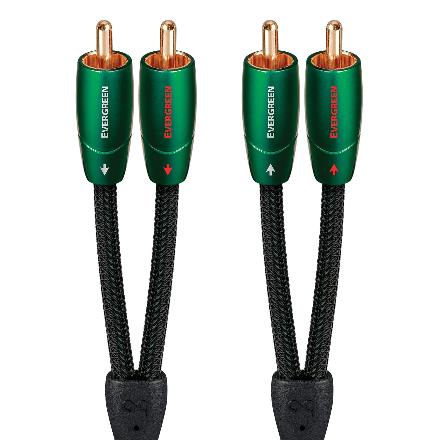 AudioQuest - Evergreen RCA > RCA 6.6' Analog Audio Interconnect Cable - Green on Black product image
