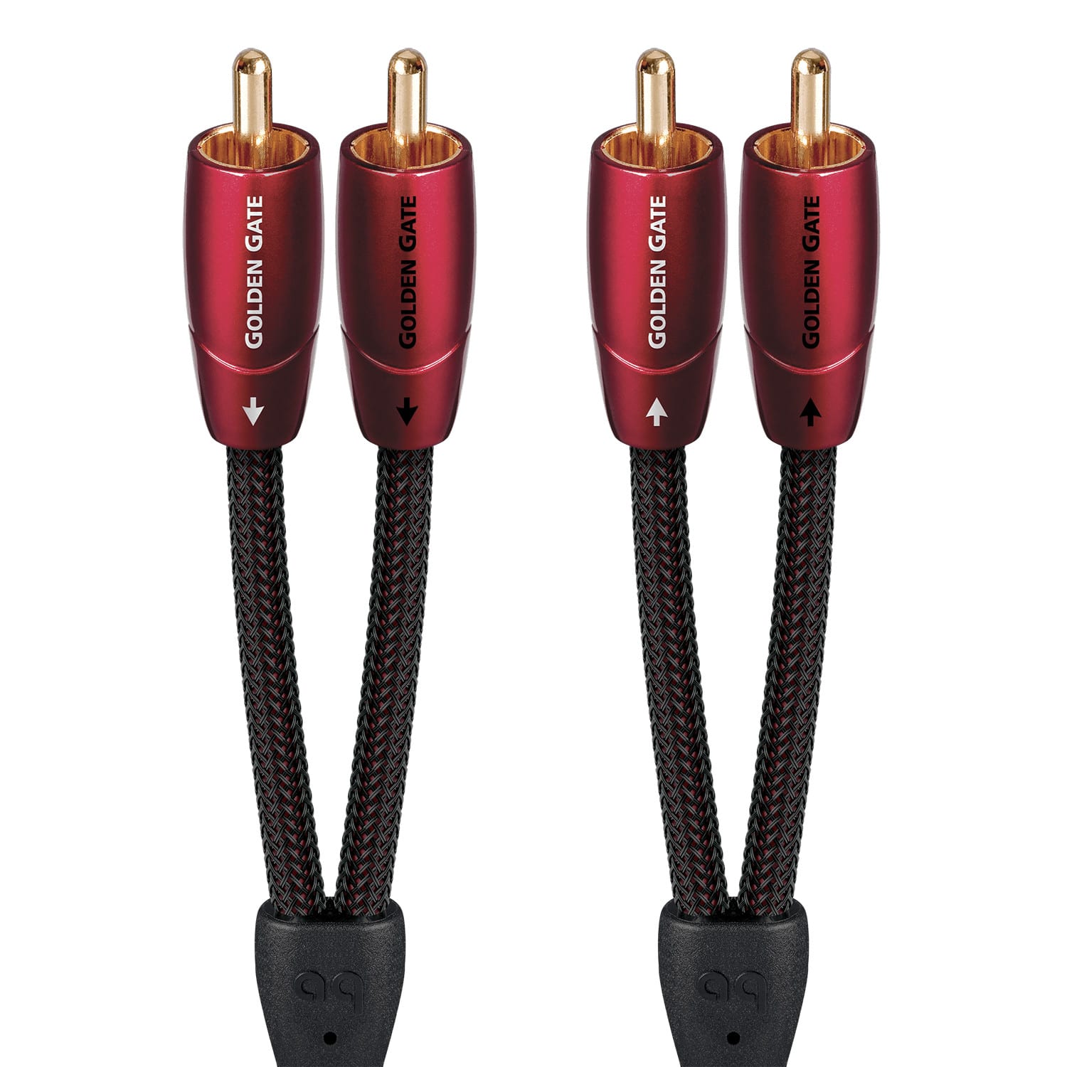 AudioQuest - Golden Gate RCA > RCA 3.3' Analog Audio Interconnect Cable - Red on Black product image