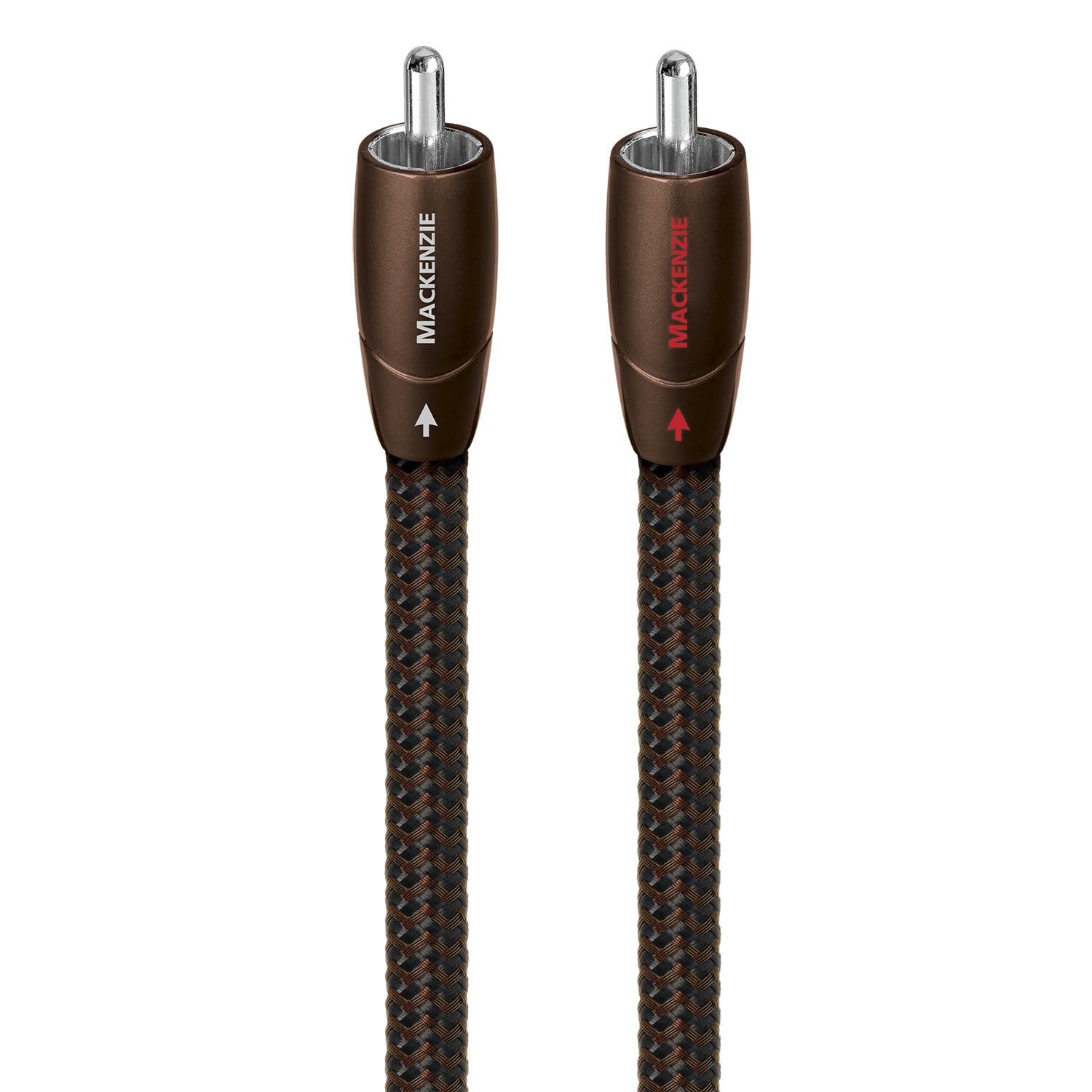 AudioQuest - Mackenzie RCA > RCA 6.6' Analog Audio Interconnect Cable with RCA to RCA Connectors - Brown on Black product im…
